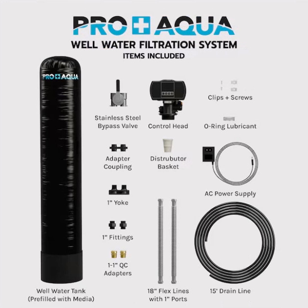 PRO+AQUA PRO-WELL Whole House Well Water Filter System 10 GPM Single Stage NEW