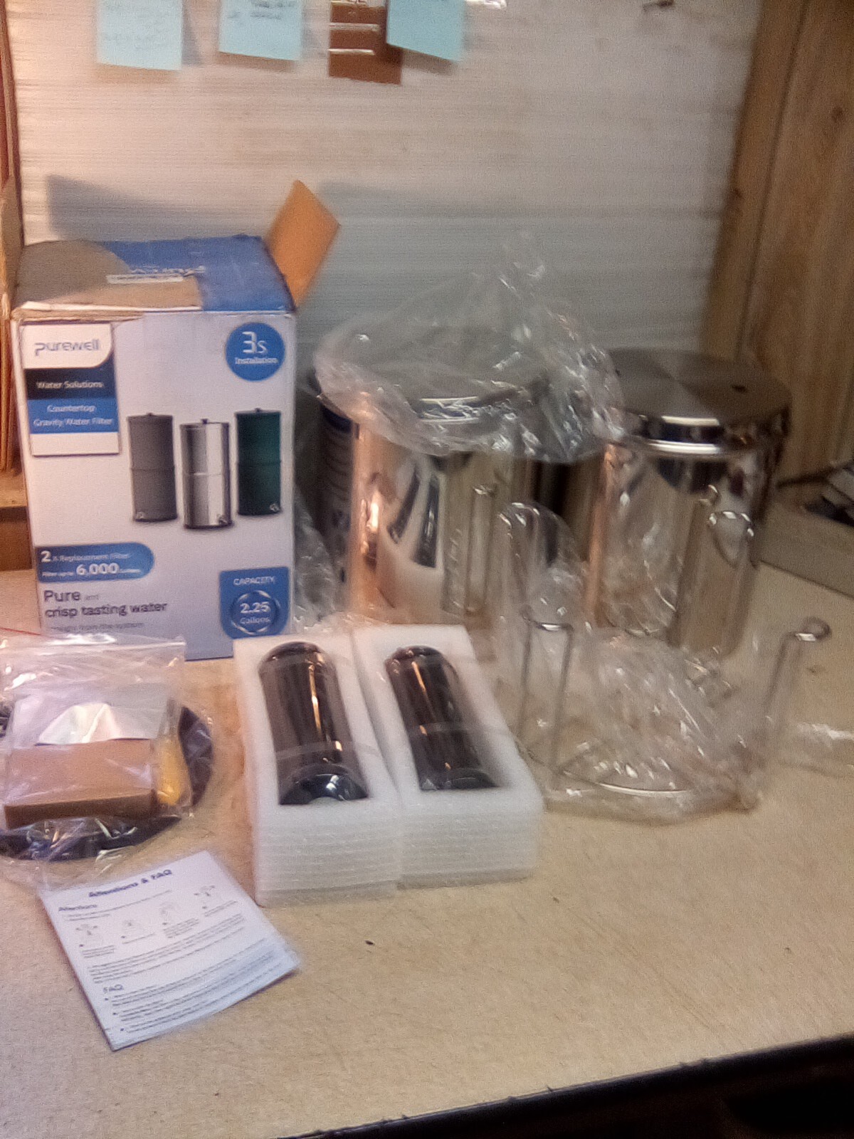 Purewell Countertop Gravity Water Filter 2.25 Gallons