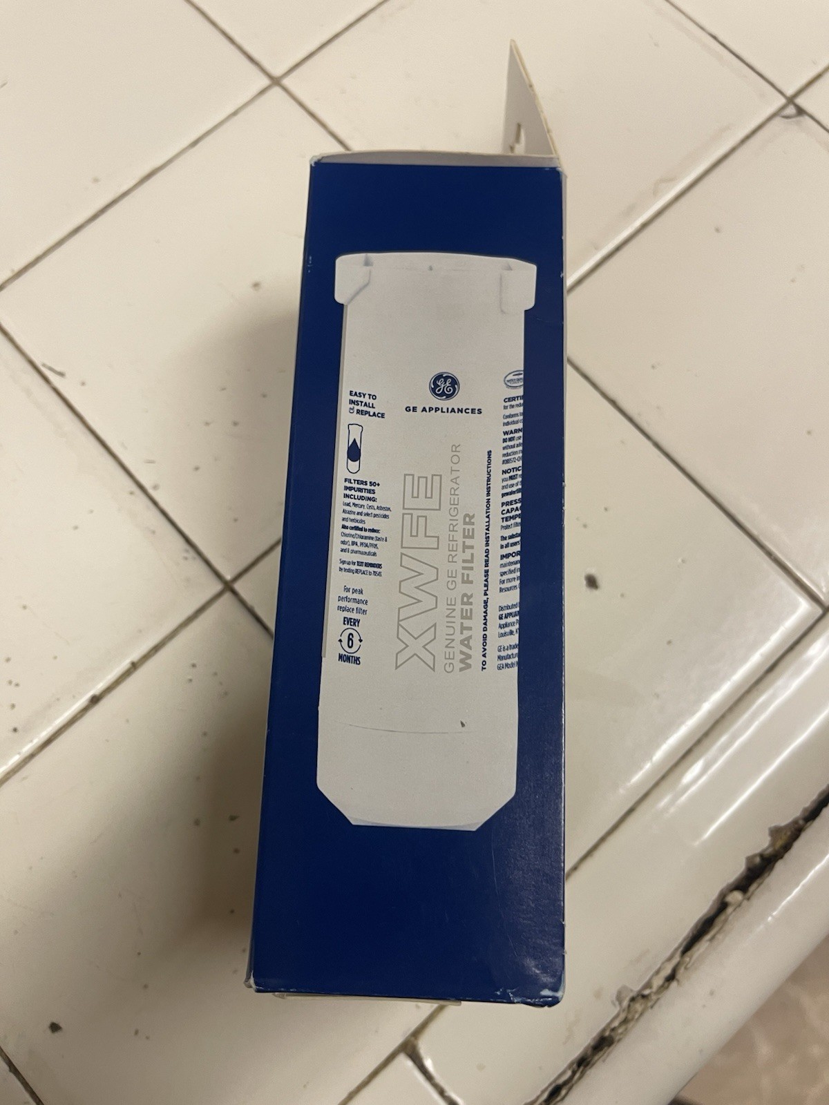 GE Appliances XWFE Refrigerator Water Filter 170 gal Carbon Lead BPA PFAS