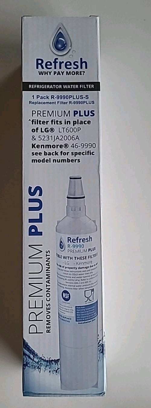 Refresh premium Fridge Filter R-9990 Water Filter New Sealed