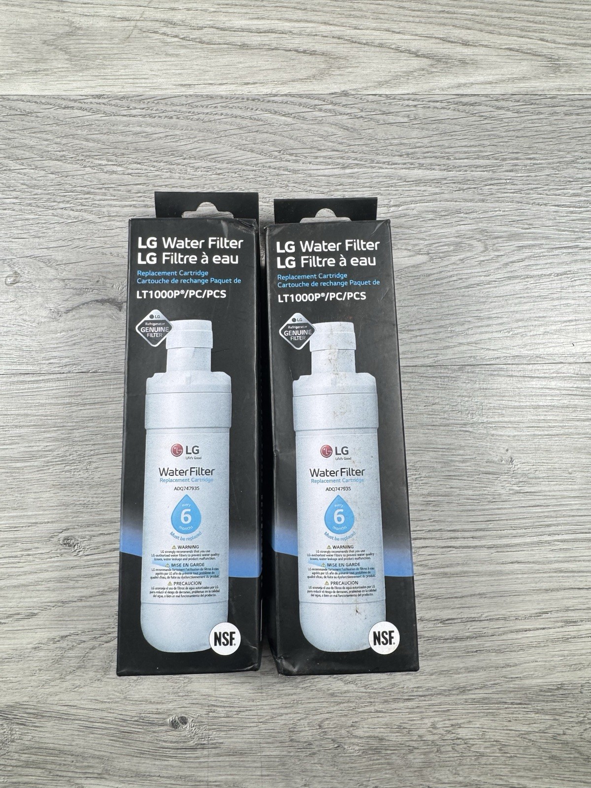 Genuine LG Water Filter Replacement Cartridge LT1000P New/Sealed Lot Of 2