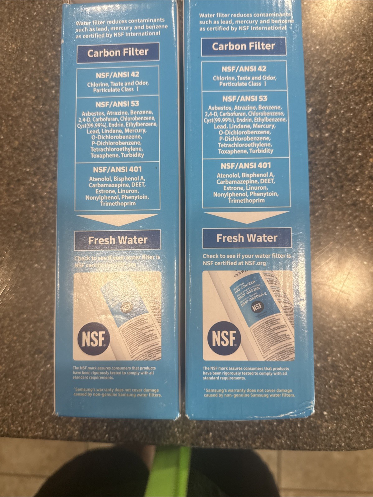 2 PACK Genuine Samsung DA29-00020B HAF-CIN/EXP Refrigerator Water Filter