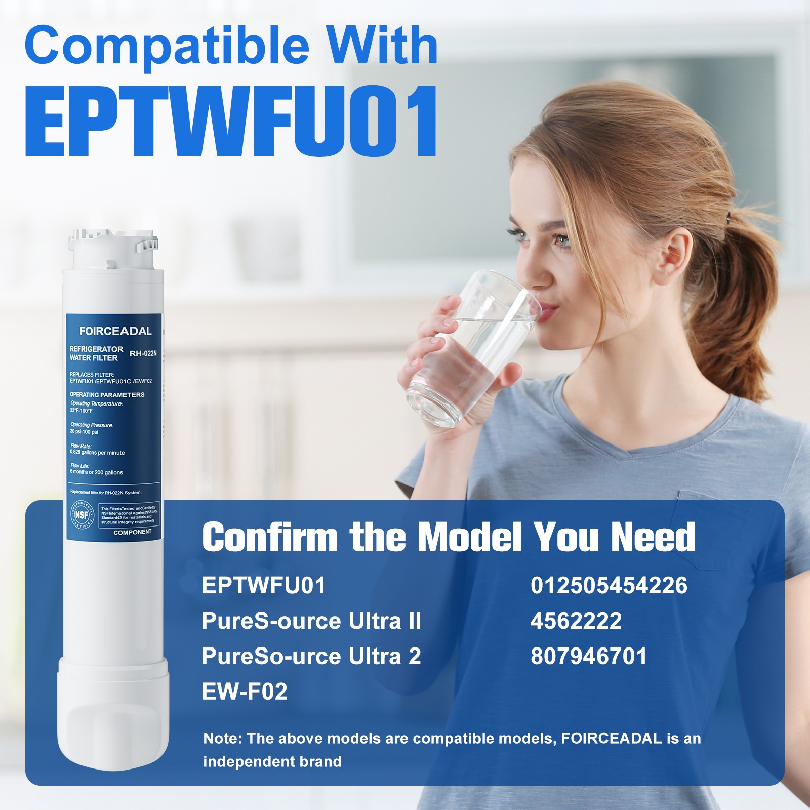 4PCS for Frigidaire EPTWFU01 Pure Source Ultra II Refrigerator Water Ice Filter