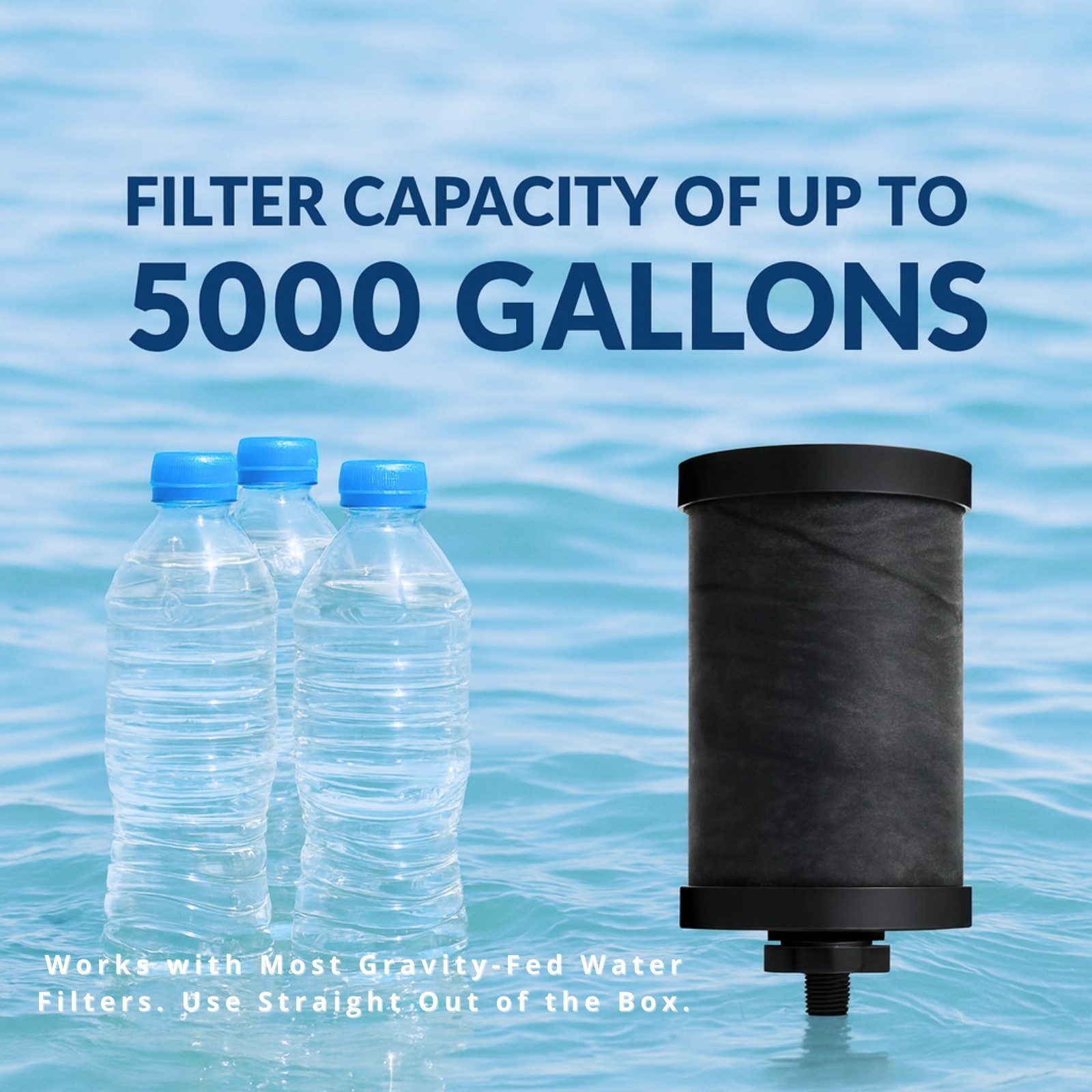 Nispira 2387 Water Filter for Alexapure Pro Gravity System, 5000 Gallons, 4 Pack
