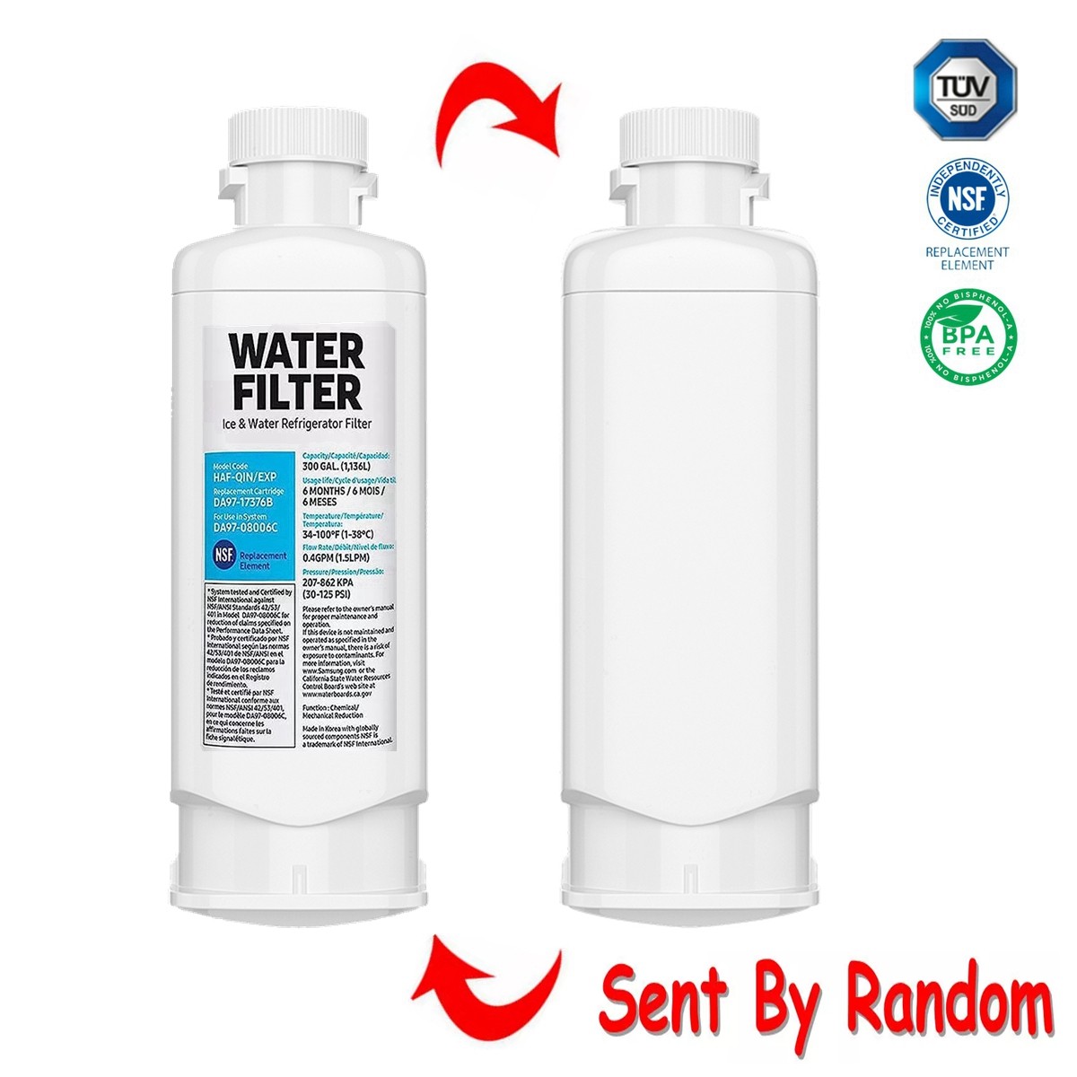 4-PACK FOR Samsung DA97-17376B HAF-QIN/EXP REFRIGERATOR Water Filter new