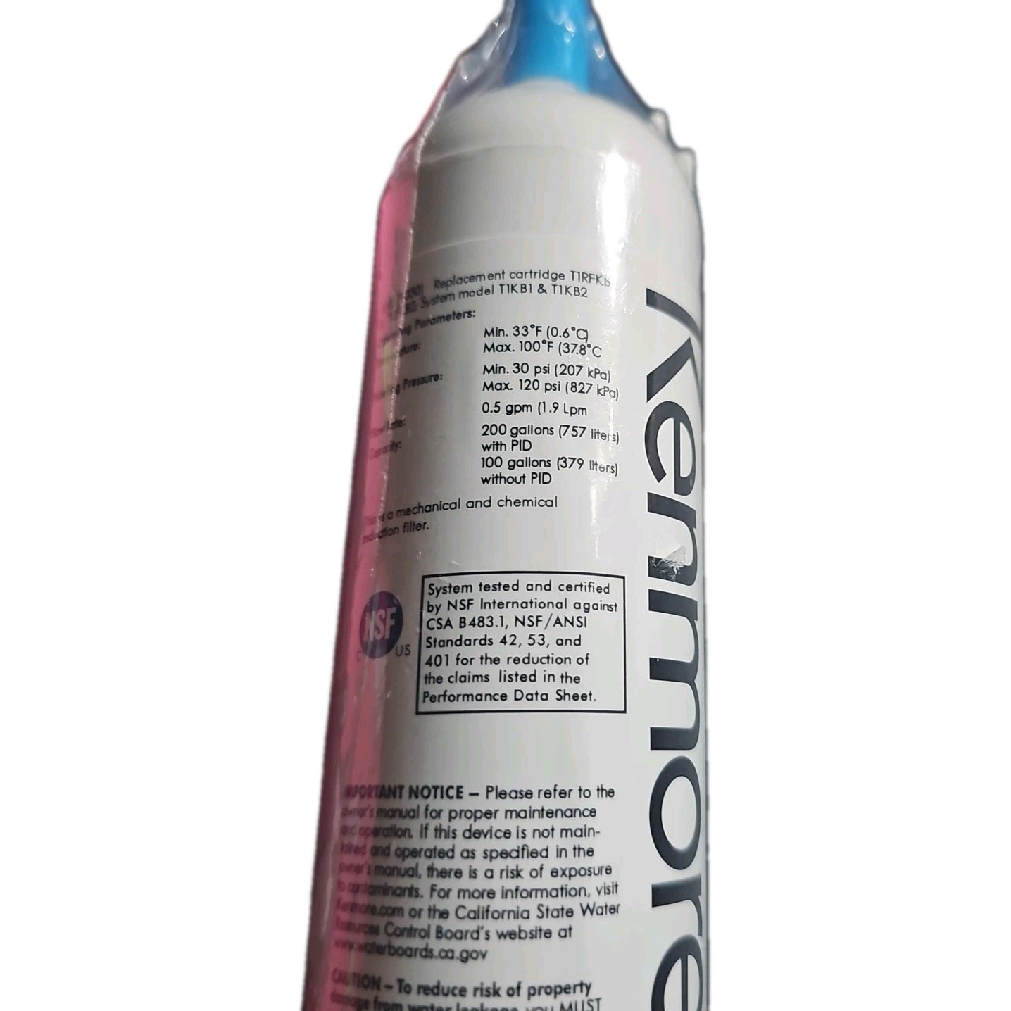 Kenmore 9083 Refrigerator Water Filter – White