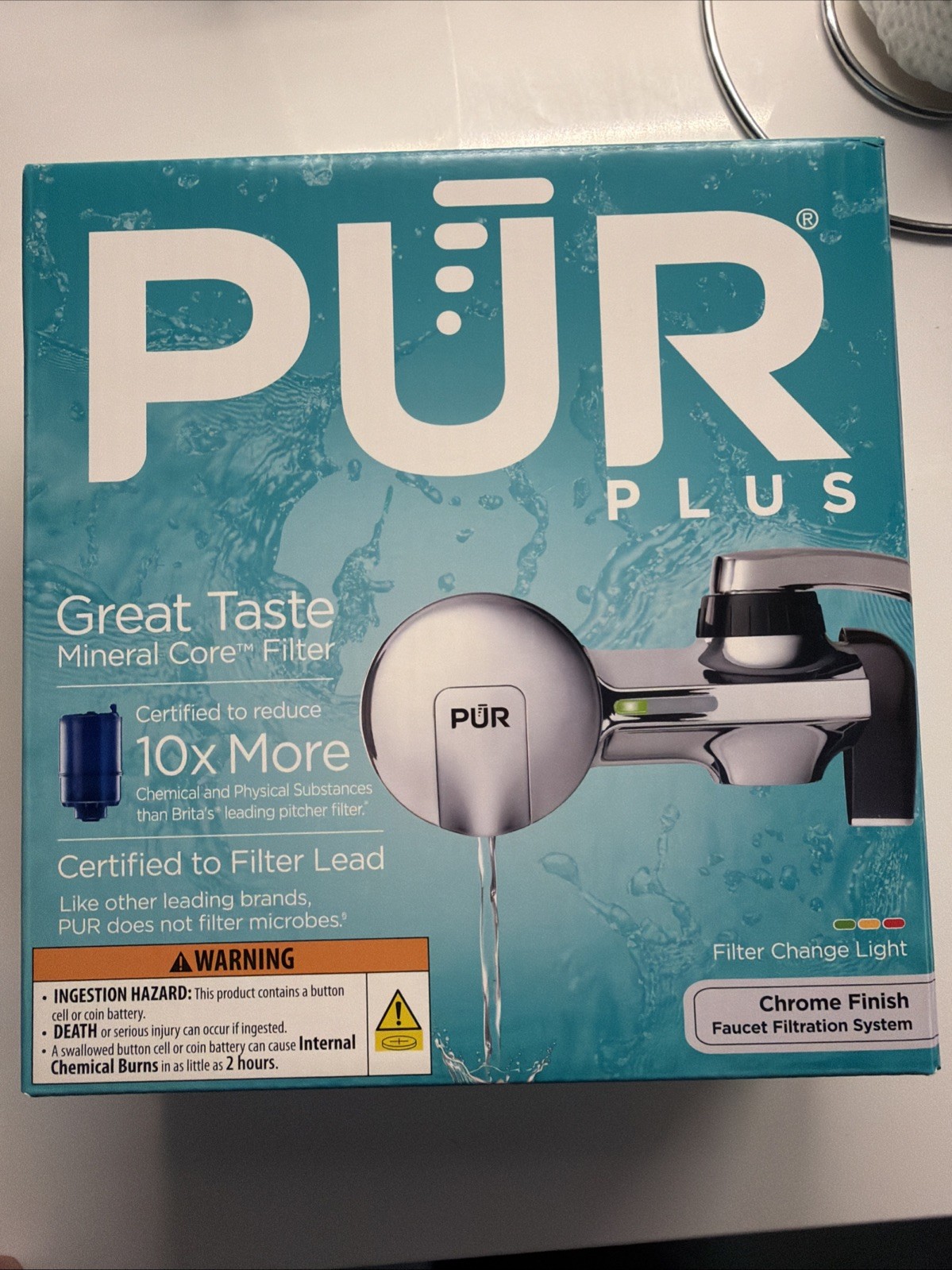 PUR Filtration PLUS Faucet Mount Water Purifier Filter System PFM400H New
