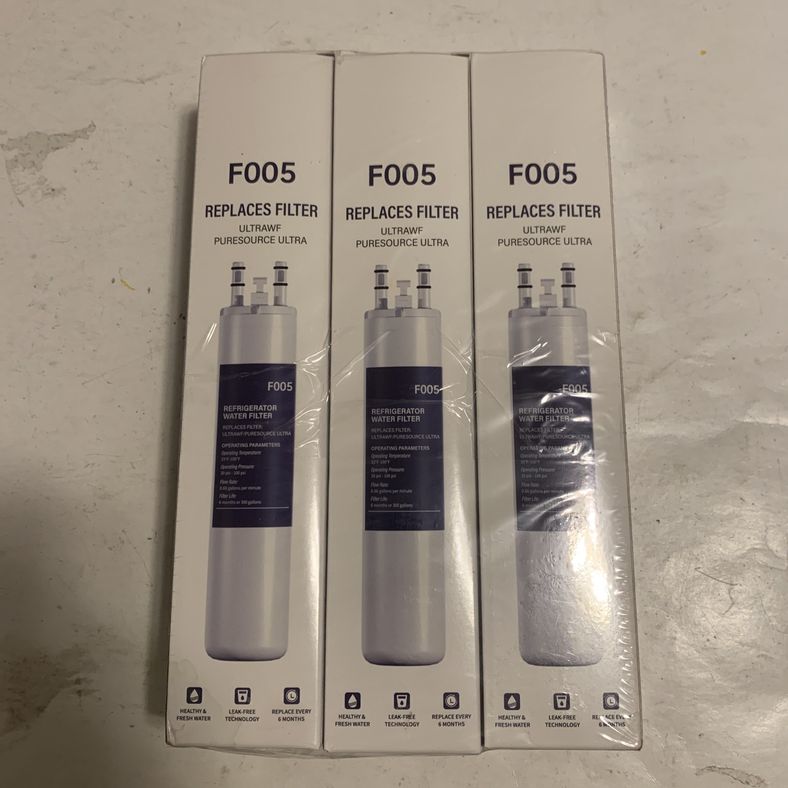 3 Frigidaire Kenmore H20 Replacement Water Filters ULTRAWF F005