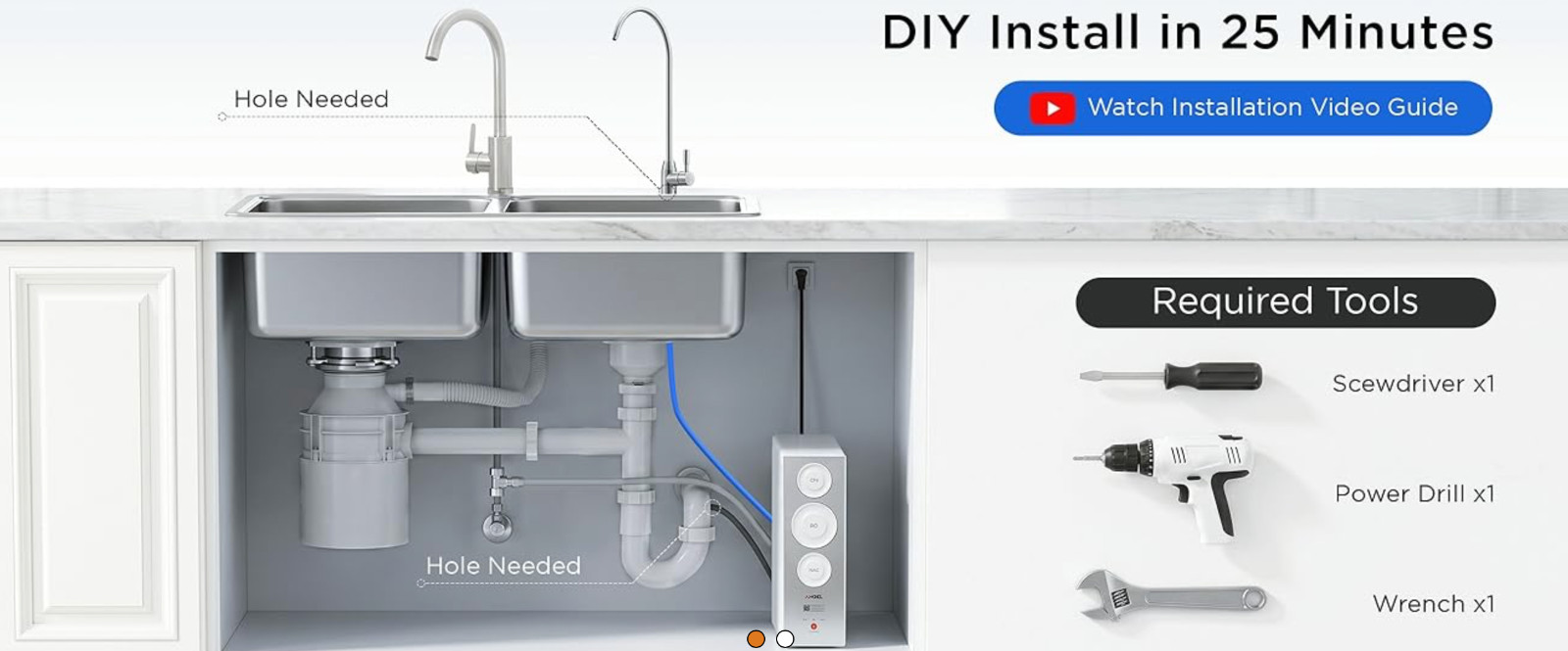 ANGEL X2 Tankless Reverse Osmosis Water Filter System, 700GPD, Removes 99% PFAS