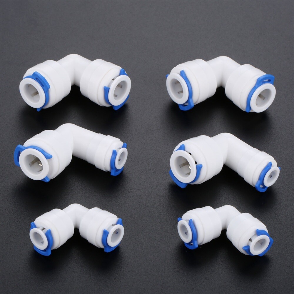 2PCS Plastic Elbow Fitting Connector Connection Water Purifier Filters/RO System
