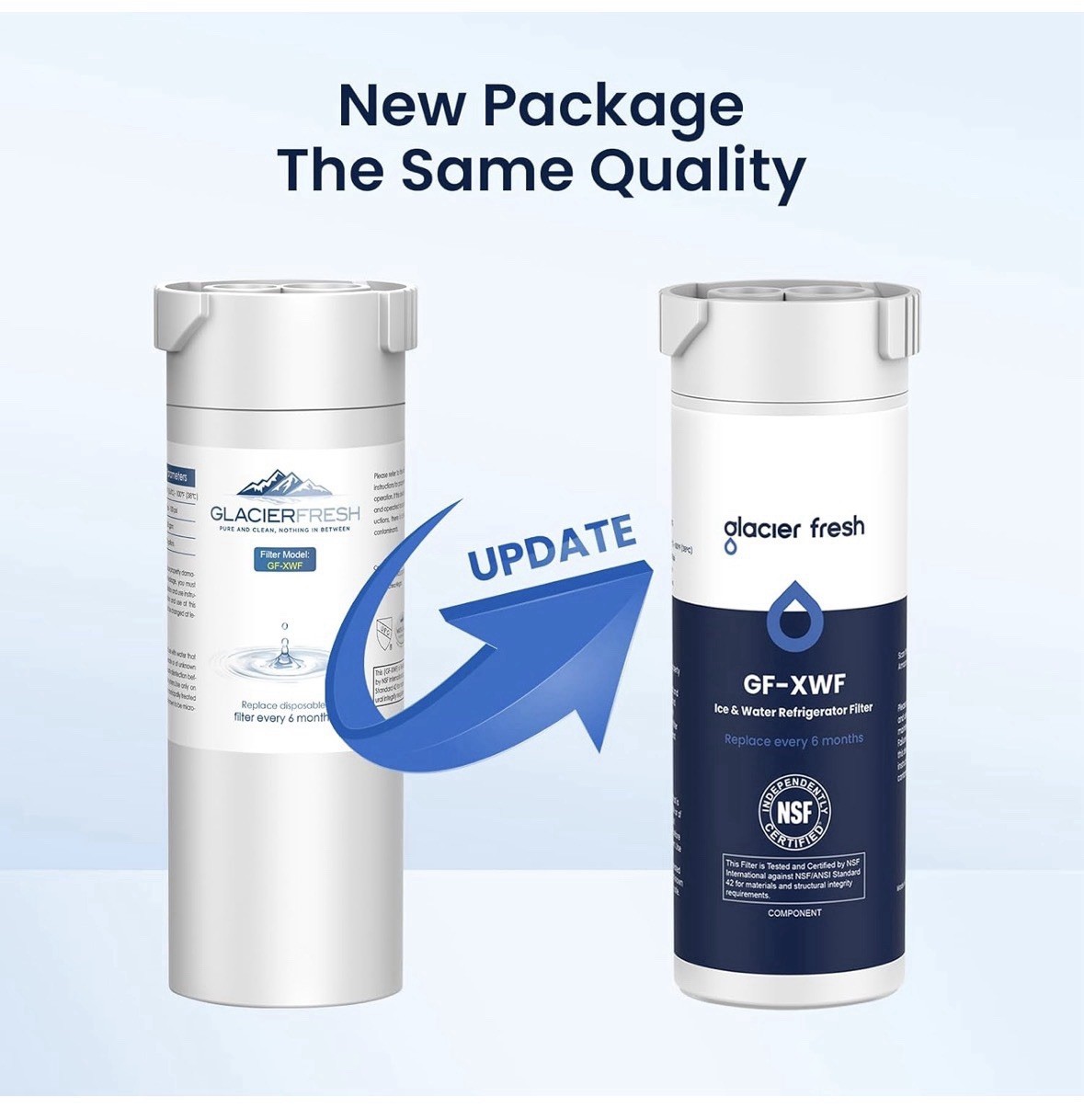 GLACIER FRESH XWF Replacement For GE XWF Refrigerator Water Filter Pack Of 3