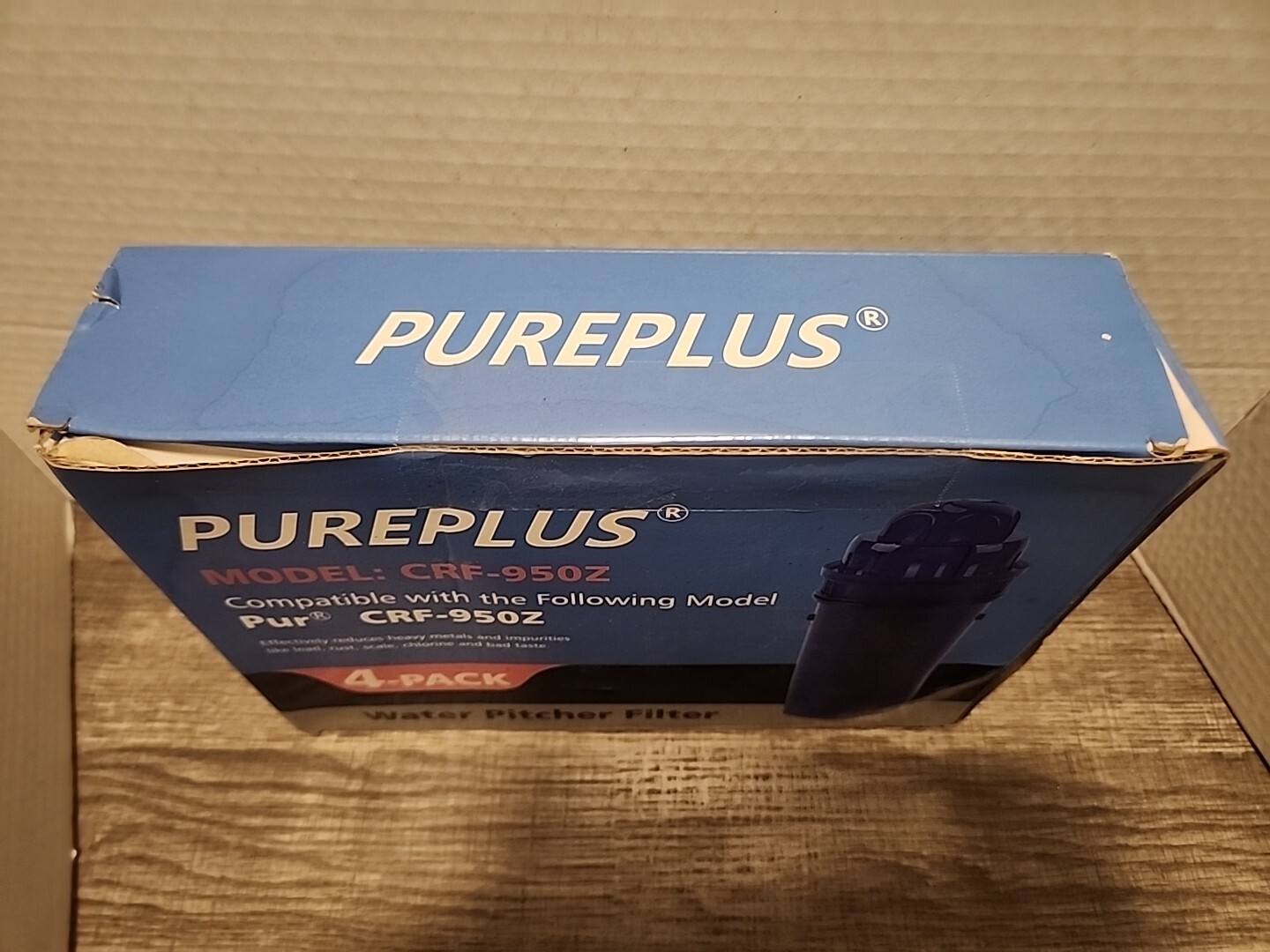 Pureplus CRF-950Z Water Pitcher Filters – 4 Packs – New, Open Box