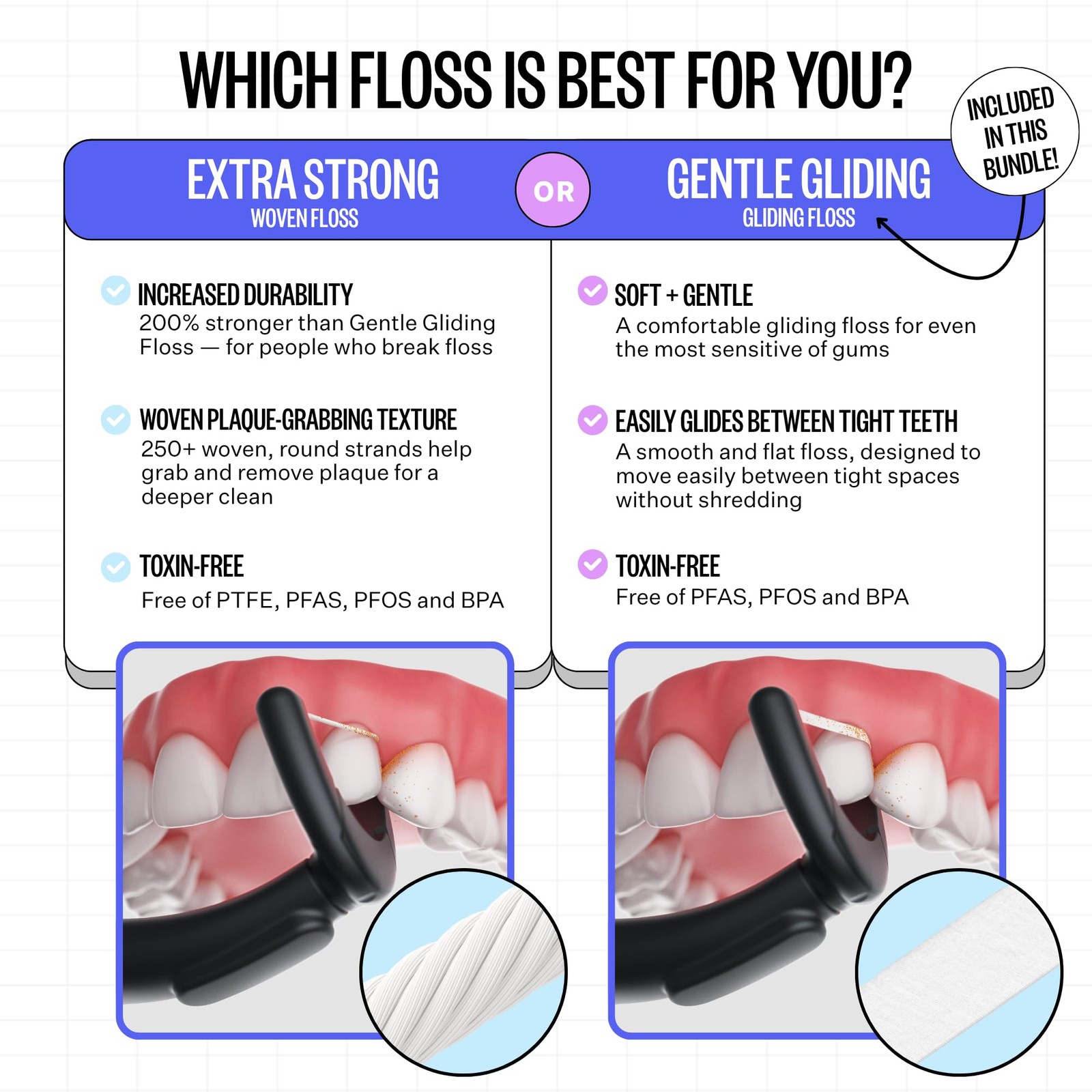 FLAUS Electric Flosser Refills (Oprah’s Refill Heads, Gentle Gliding Floss