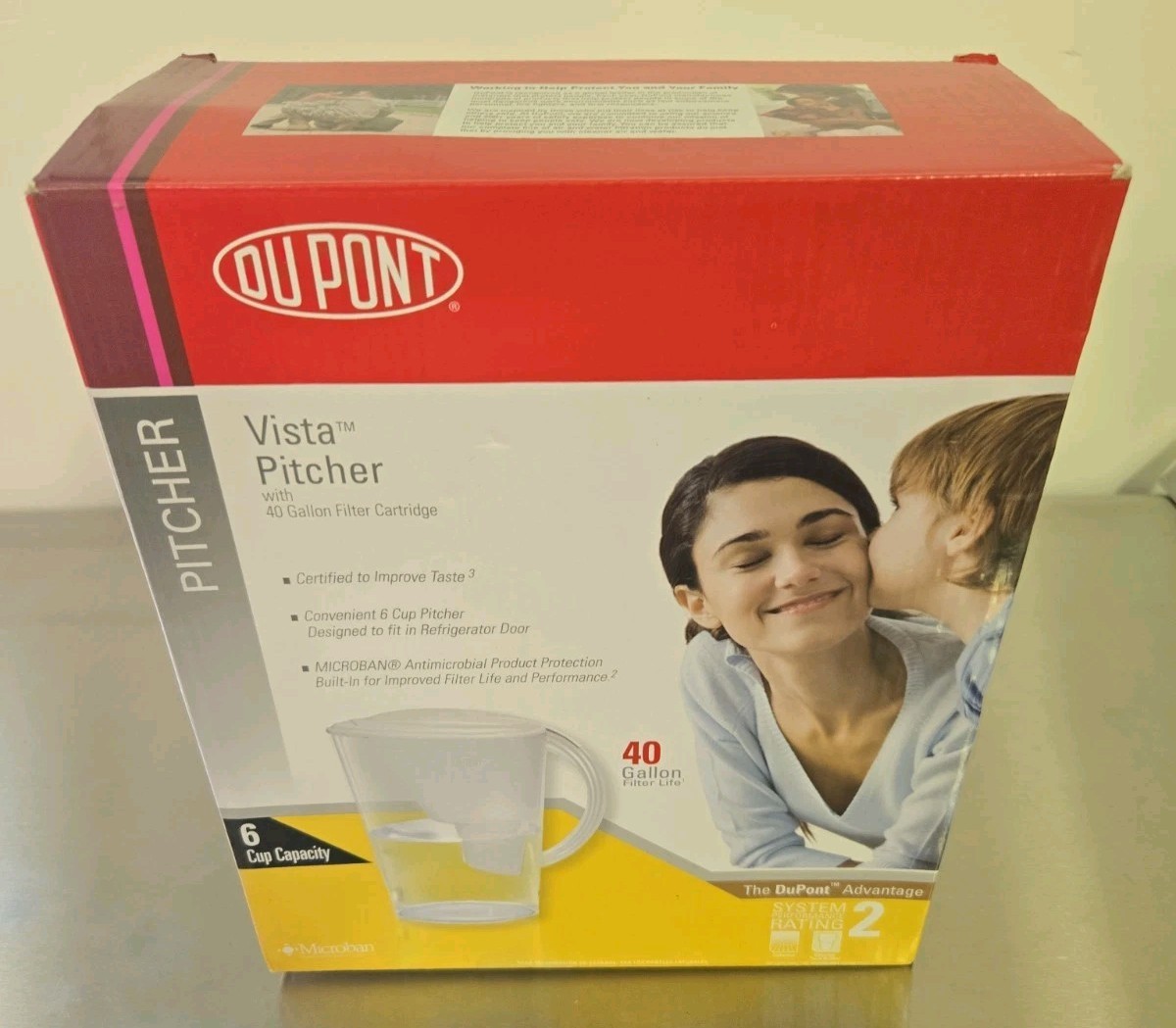 DuPont Vista Water Pitcher 6 Cup Capacity 40 Gallon Filter Life – NIOB #03