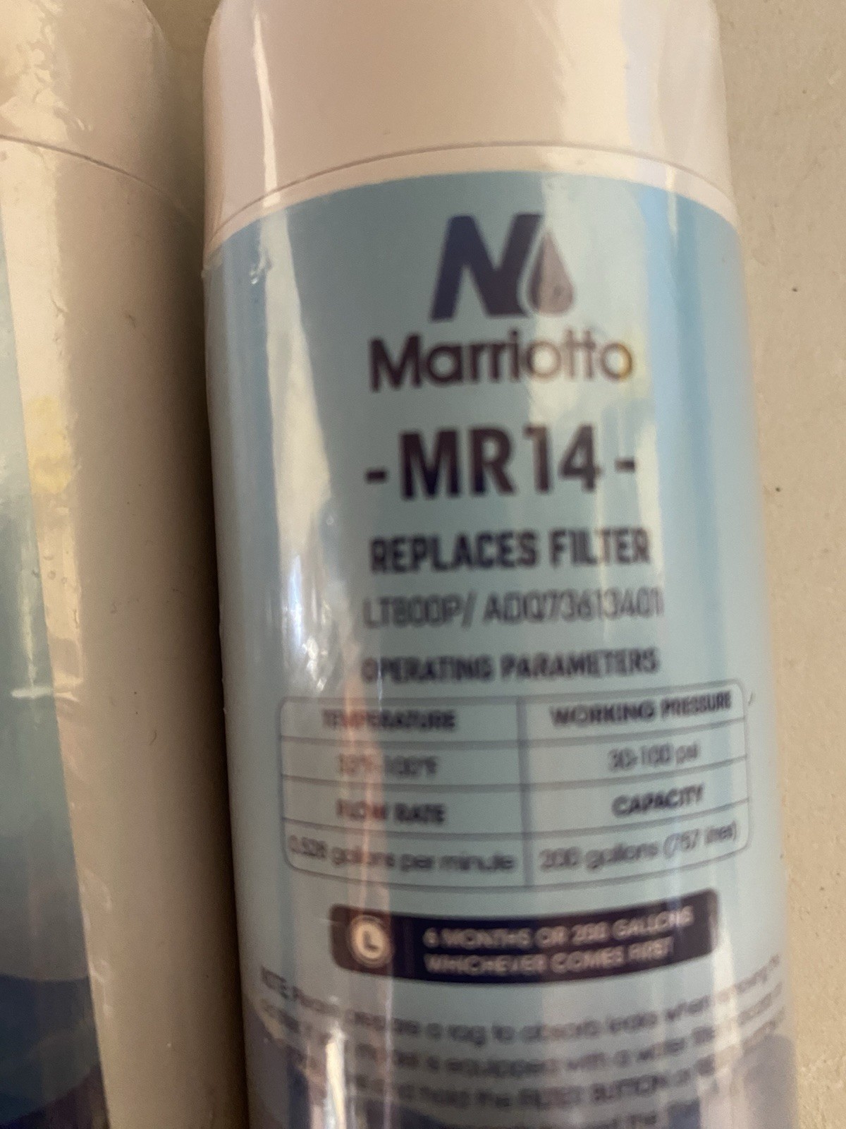 4-New Marriotto MR14 Refrigerator Water Filters Replaces LT800P and ADQ73613401