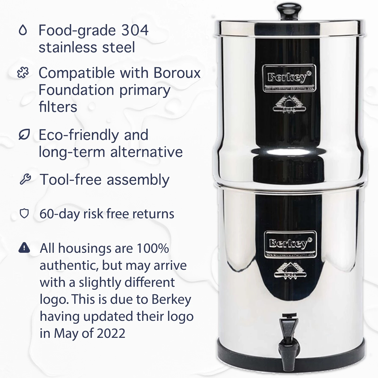 Travel Berkey Unit/Housing ONLY- Open Box (Filters NOT included PLEASE READ)