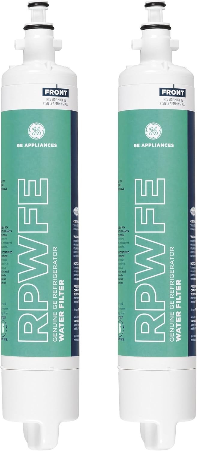 GE RPWFE Refrigerator Water Filter Genuine Replacement Lead Reduction (2-Pack)