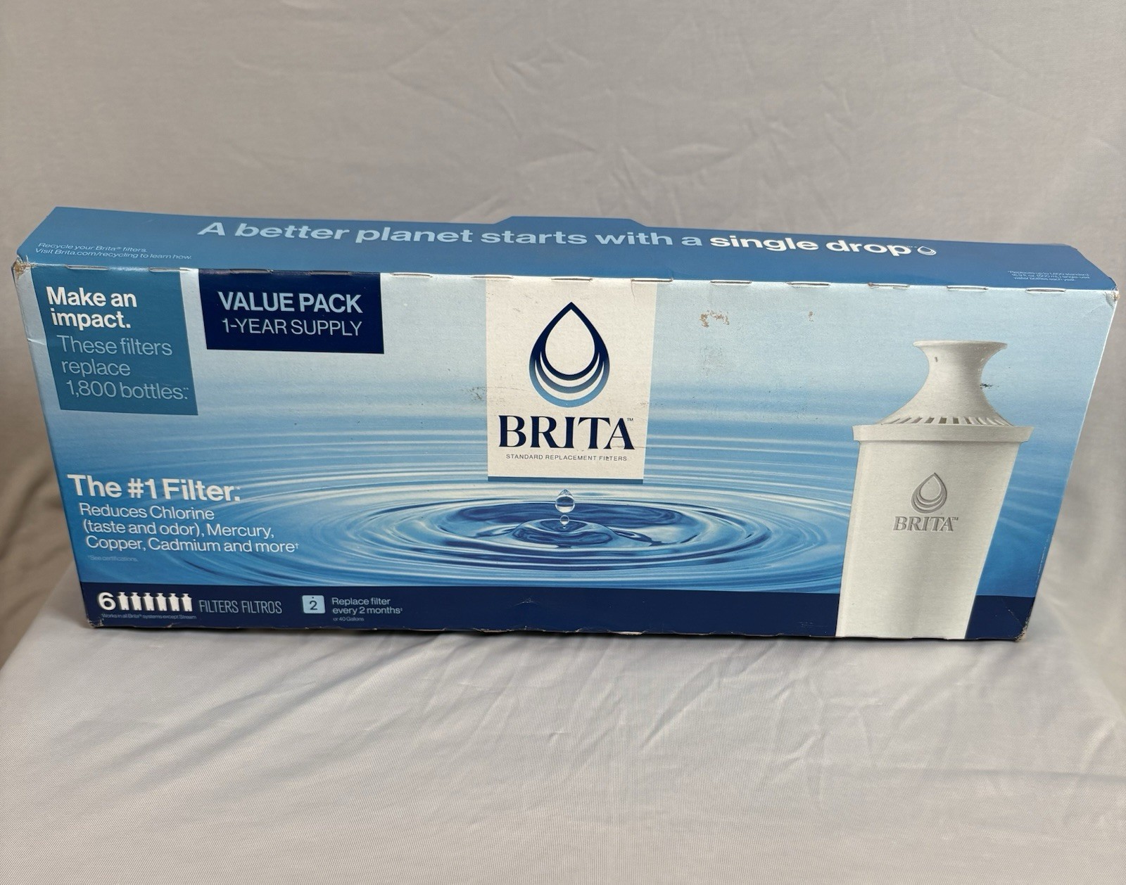 Brita Standard Replacement Filter Value Pack 6 Filters Brand New In Box