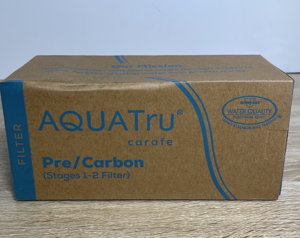 AquaTru Carafe Pre/Carbon Stage 1-2 Filter 10AT100SF01 New Open Box