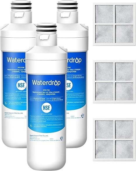 Waterdrop LT1000P Water & LT120F Air Filter Combo Pack 3PCS