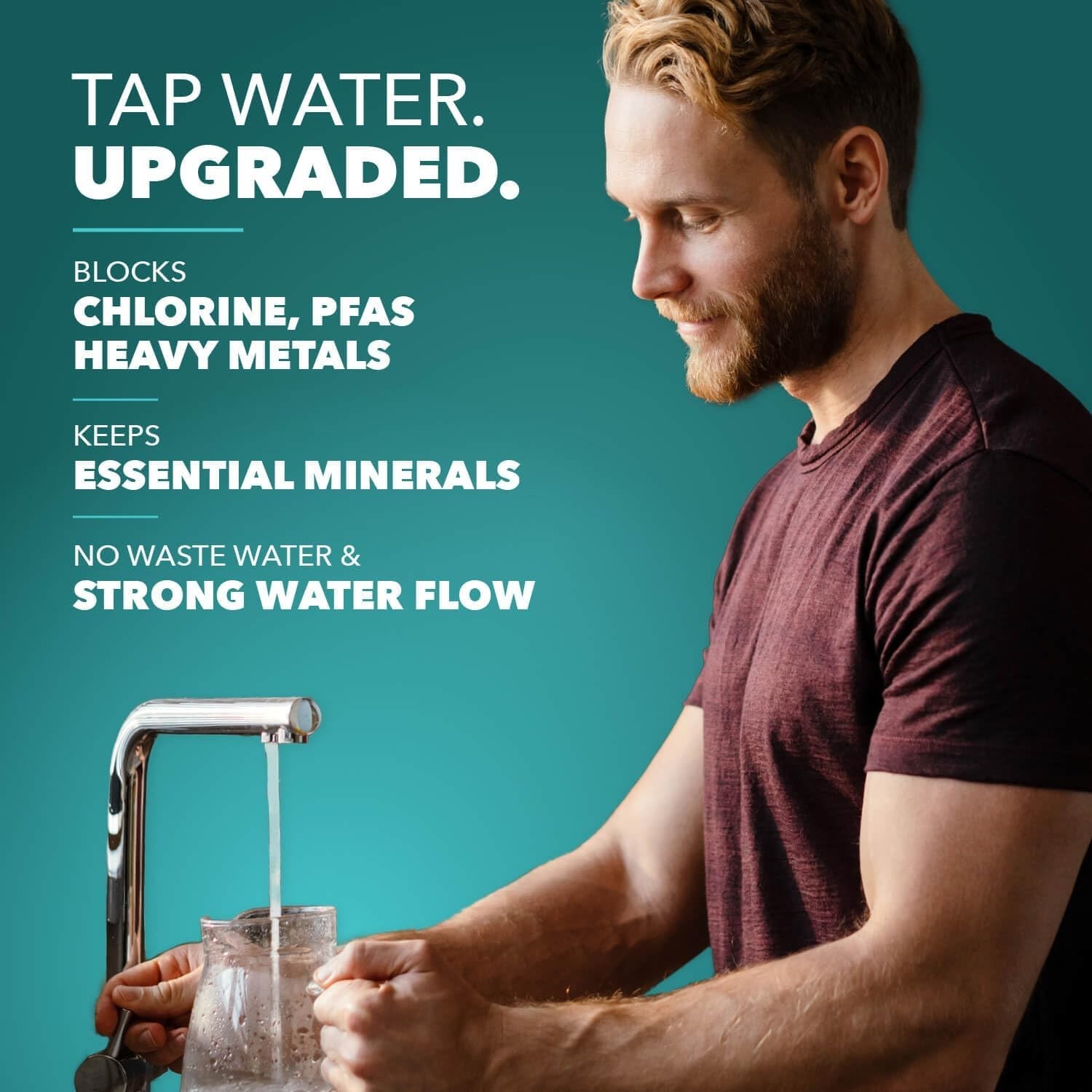 Under Sink Water Filter for Sink Faucet, 5 Year Filter Life, NSF/ANSI 42 & 372 C