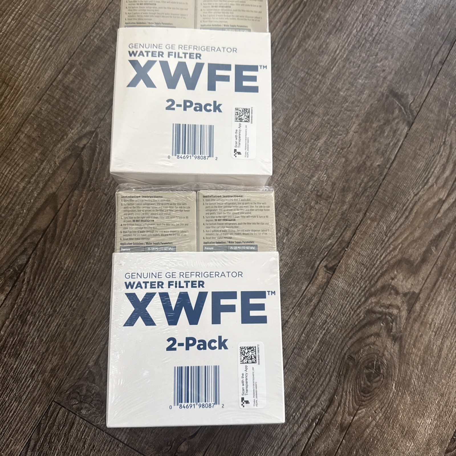 4 Pack NIB Sealed GE Appliances XWFE Refrigerator Water Filter – White