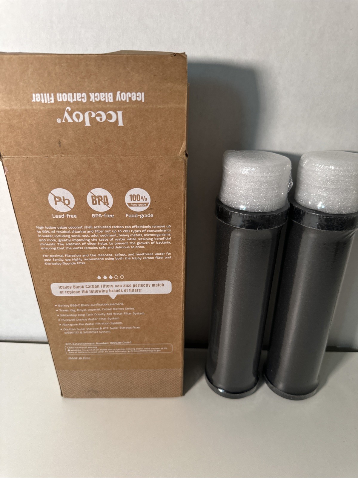 Carbon Rods (2 PACK) for Gravity Water Filtration System – for Berkey® BB9-2®…