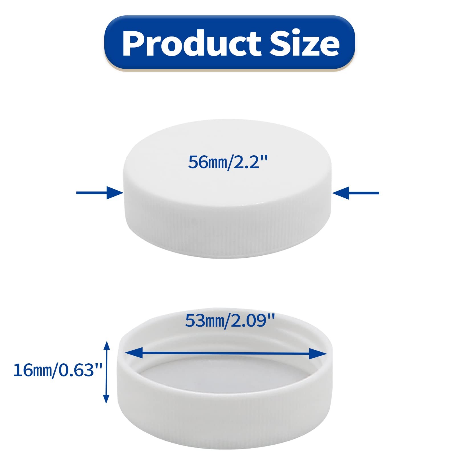 Bonsicoky 53mm Water Bottle Caps 3-Pack Screw Top 3-5 Gallon Jug FROM USA