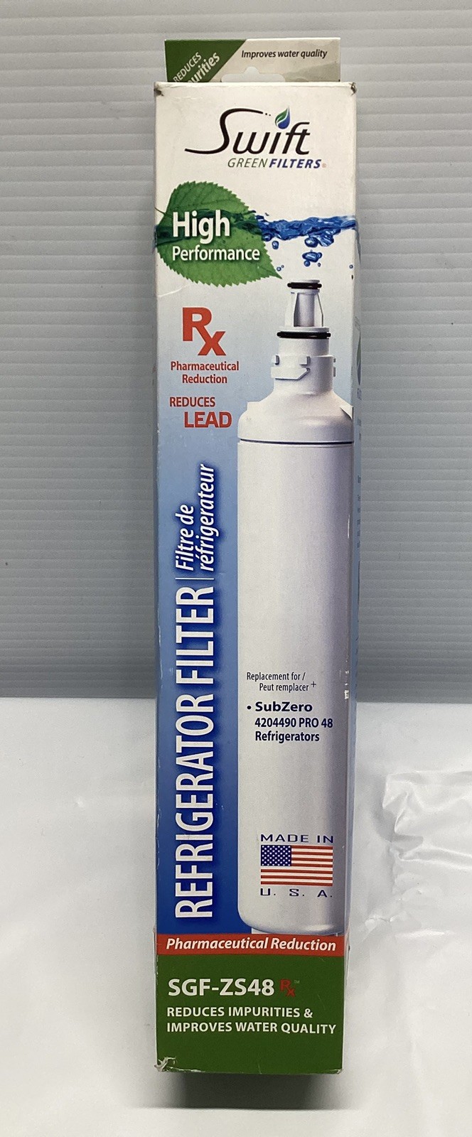 Swift Sub-Zero Replacement 4204490 Refrigerator Water Filter by SGF-ZS48 Rx