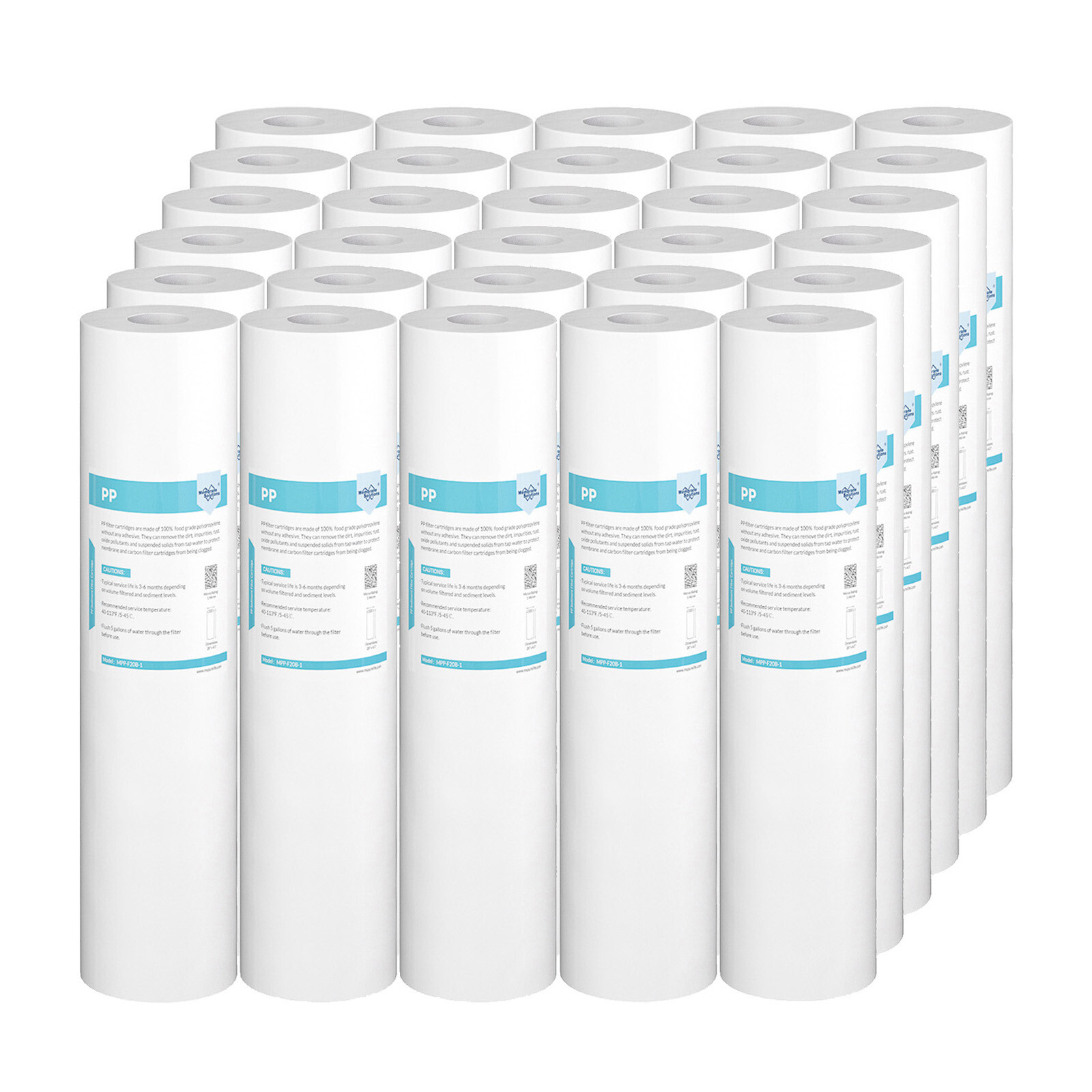 5 Micron 20″x4.5″ Big Blue Sediment Water Filter Replacement Whole House 1-30PK