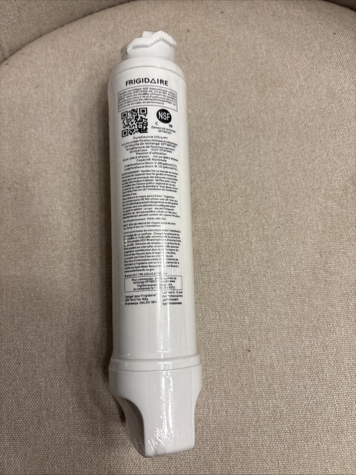 1 NEW Frigidaire EPTWFU01 Pure Source Ultra II Refrigerator Water Filter
