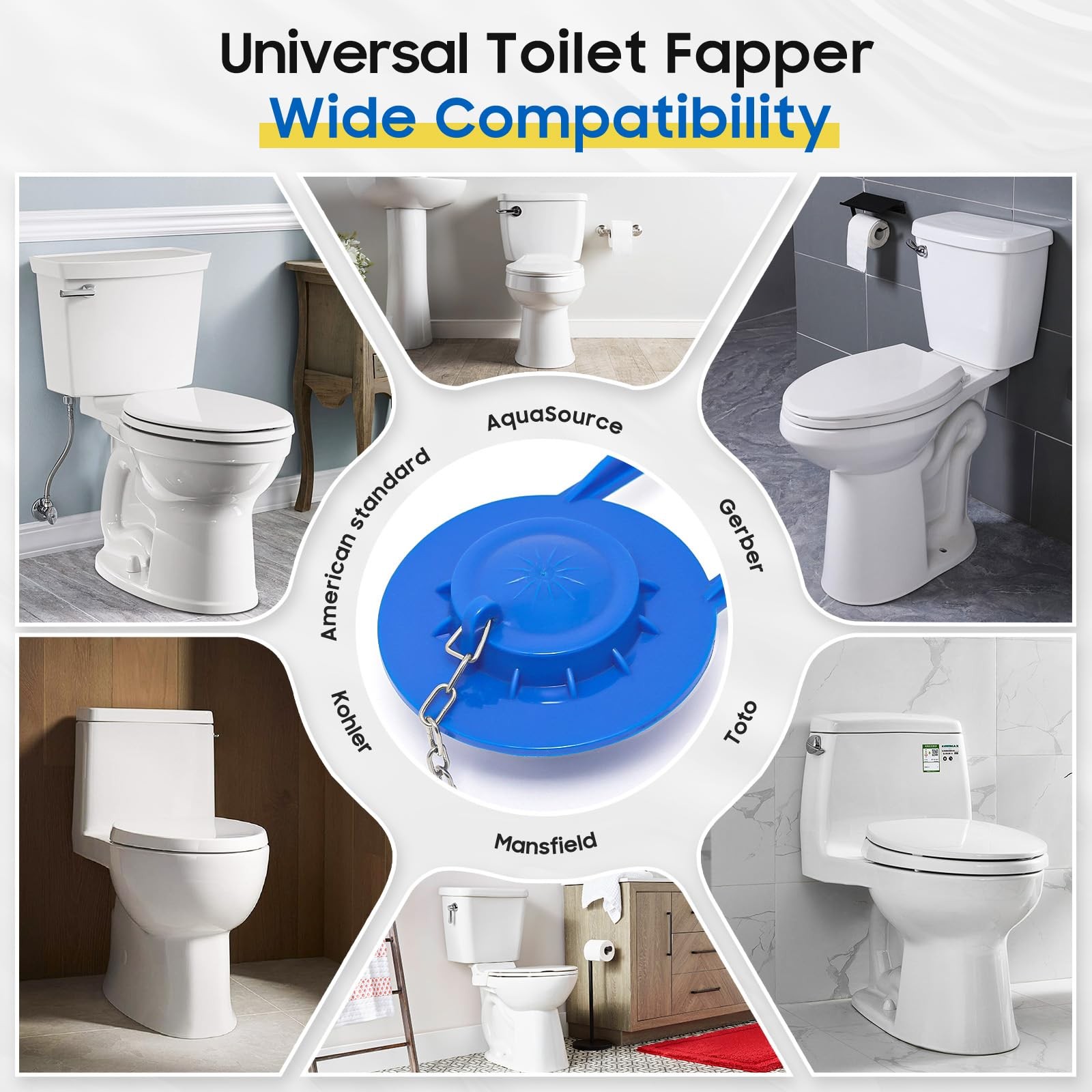 Universal Toilet Flapper Replacement Kit: 2 Inch Toilet Tank Flapper 2 Stainl…