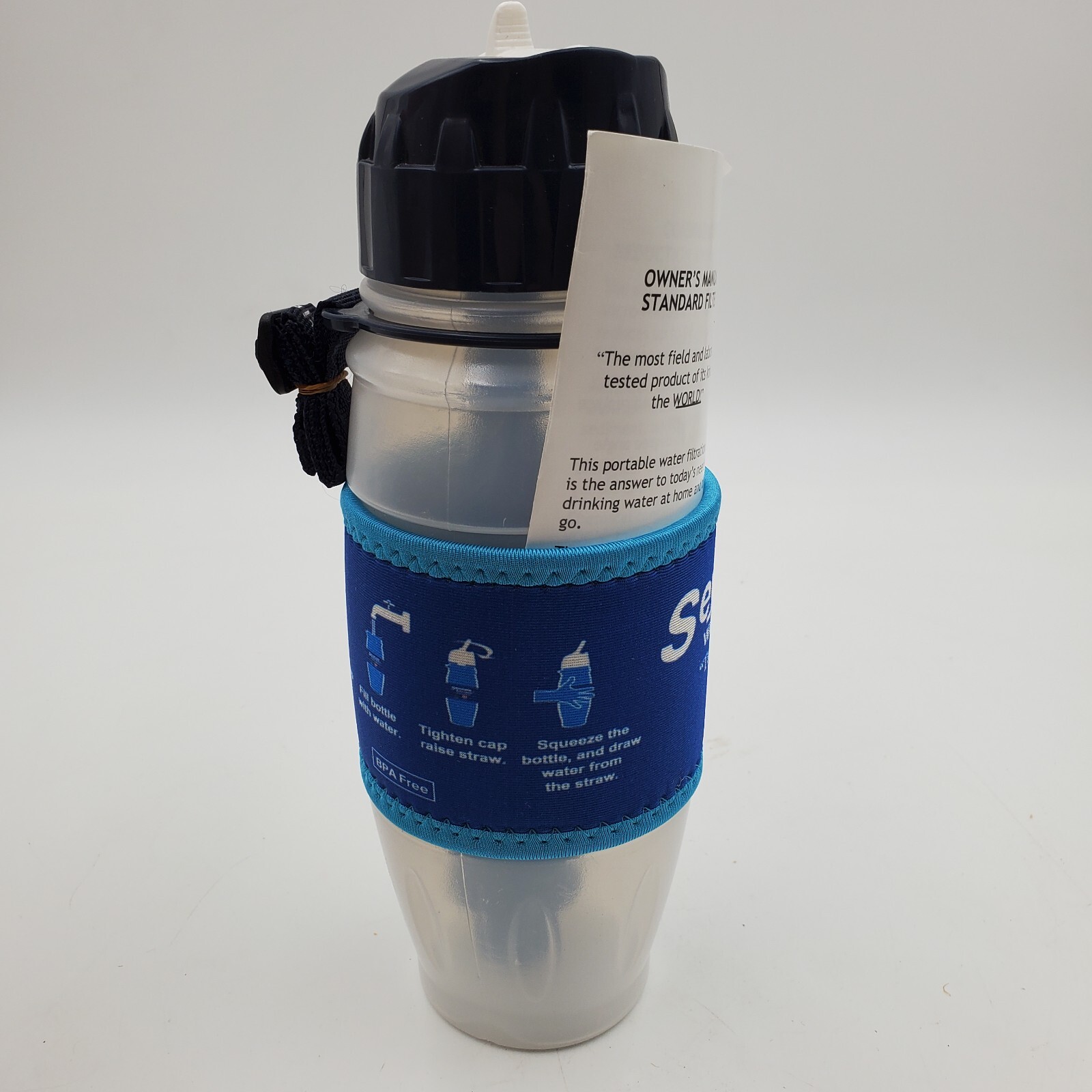 Seychelle 28 oz Flip Top Water Bottle – Filters Virus Bacteria & Radiation
