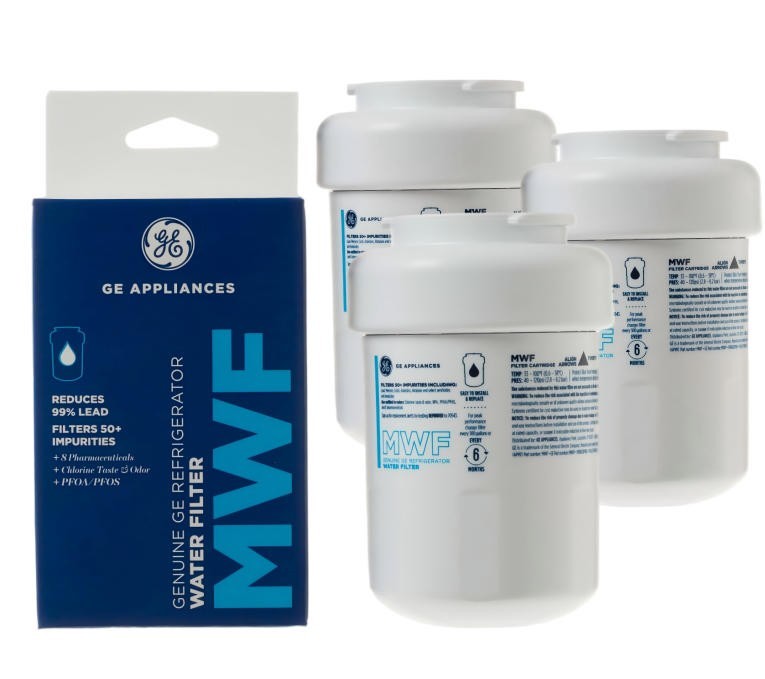 GE MWF Genuine GWF 46-9991 for MWFP Smartwater Fridge Water Filter – 3 Pack
