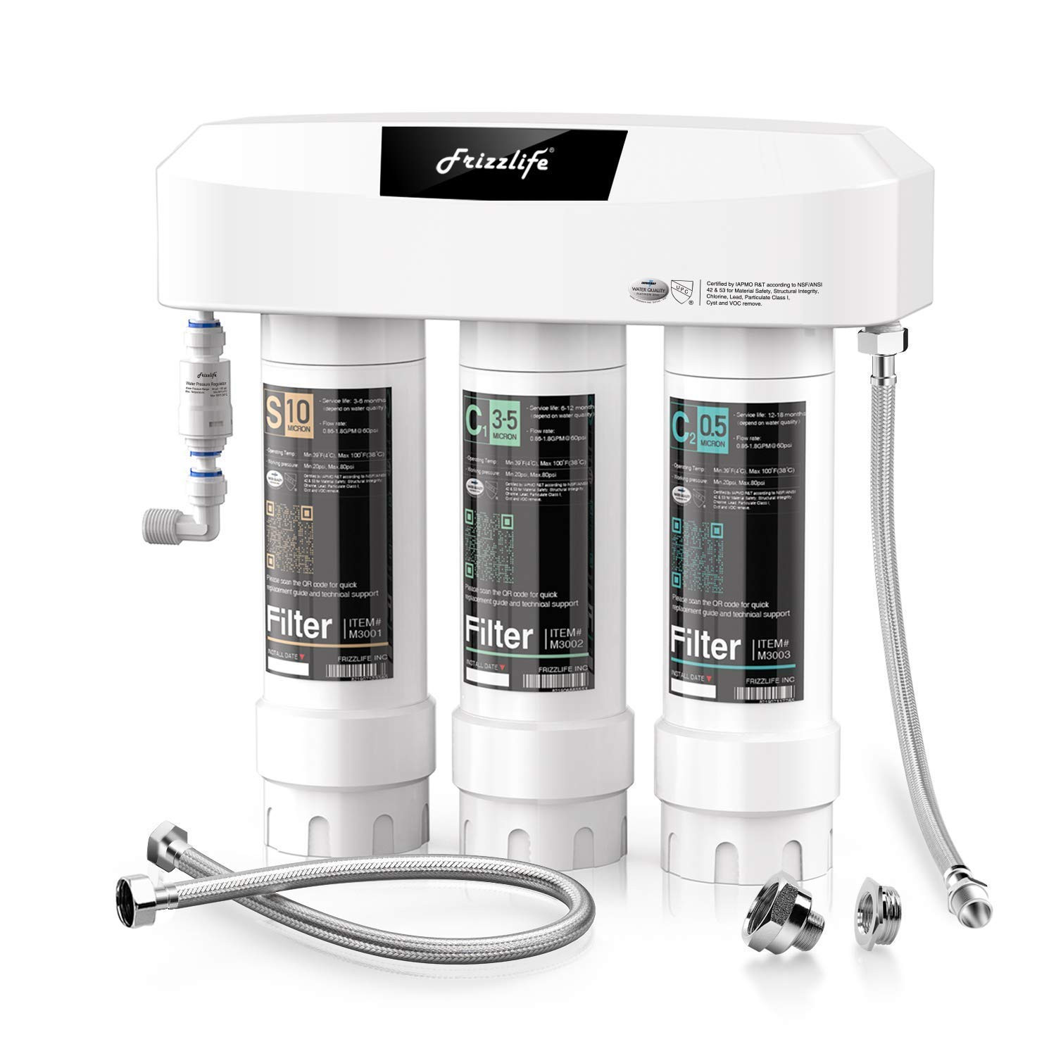 under Sink Water Filter System, NSF/ANSI 53&42&372 Certified, 8 Layer 0.5 Micron