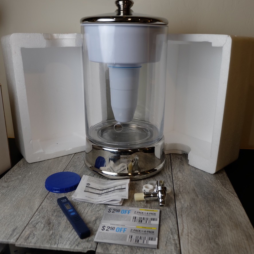 Zero Water 40 Cup Water Filter 2.5 Gallon Beverage Dispenser & Meter PLEASE READ