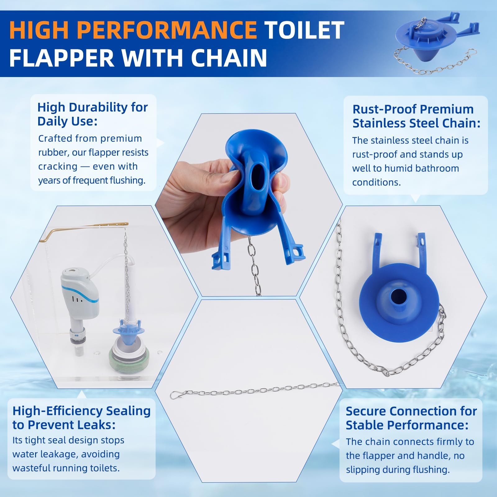 Universal 2 Inch Toilet Flapper Compatible with American Standard, Kohler, TO…