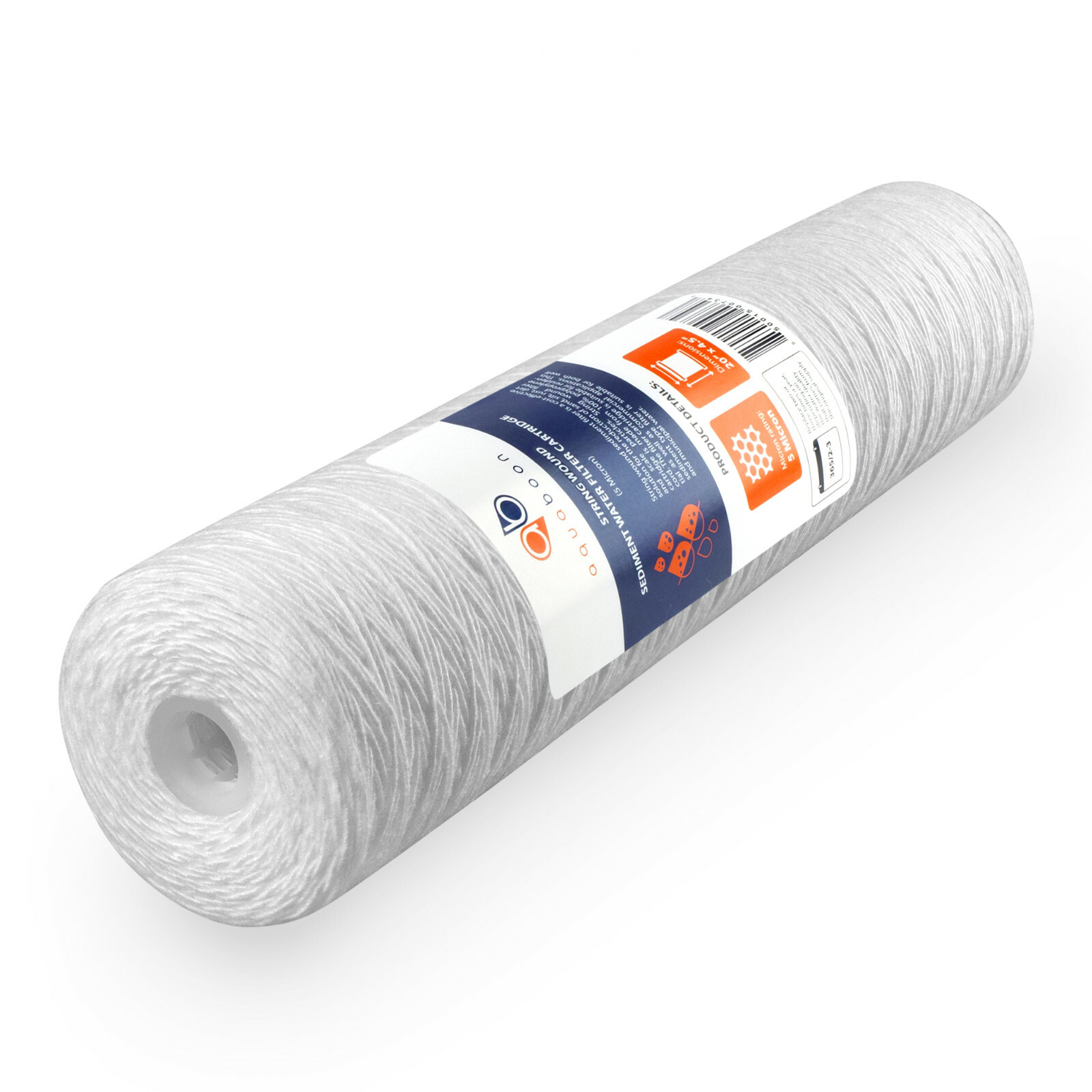 2PK of 20″ Big Blue String Wound Sediment Water Filter Cartridge 5µm by Aquaboon