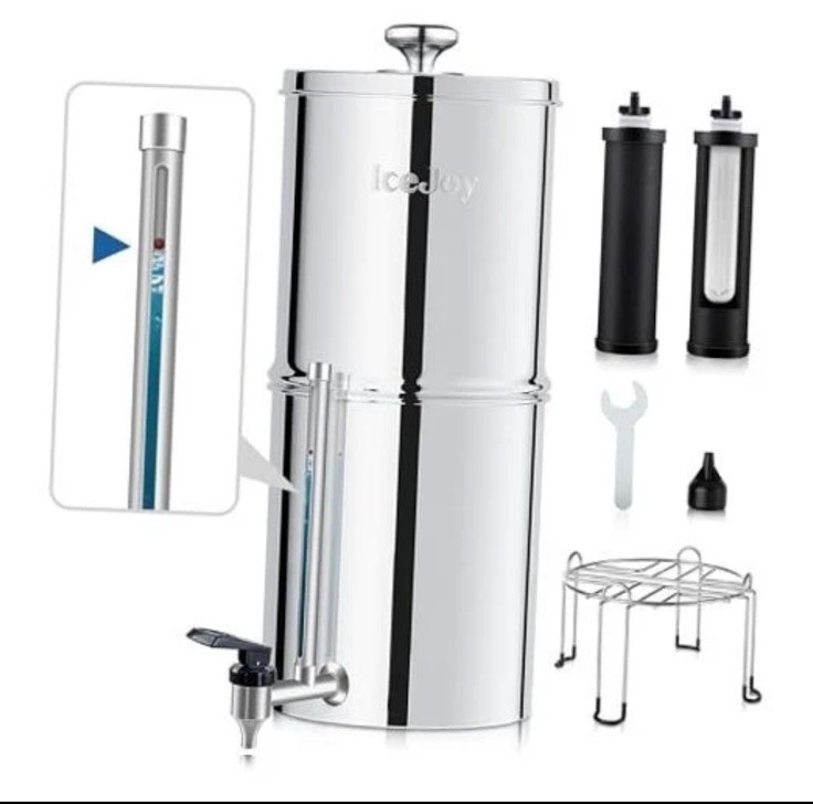 Ultra-Filtration Gravity Water Filter System, Stainless 2.25G Carbon Block