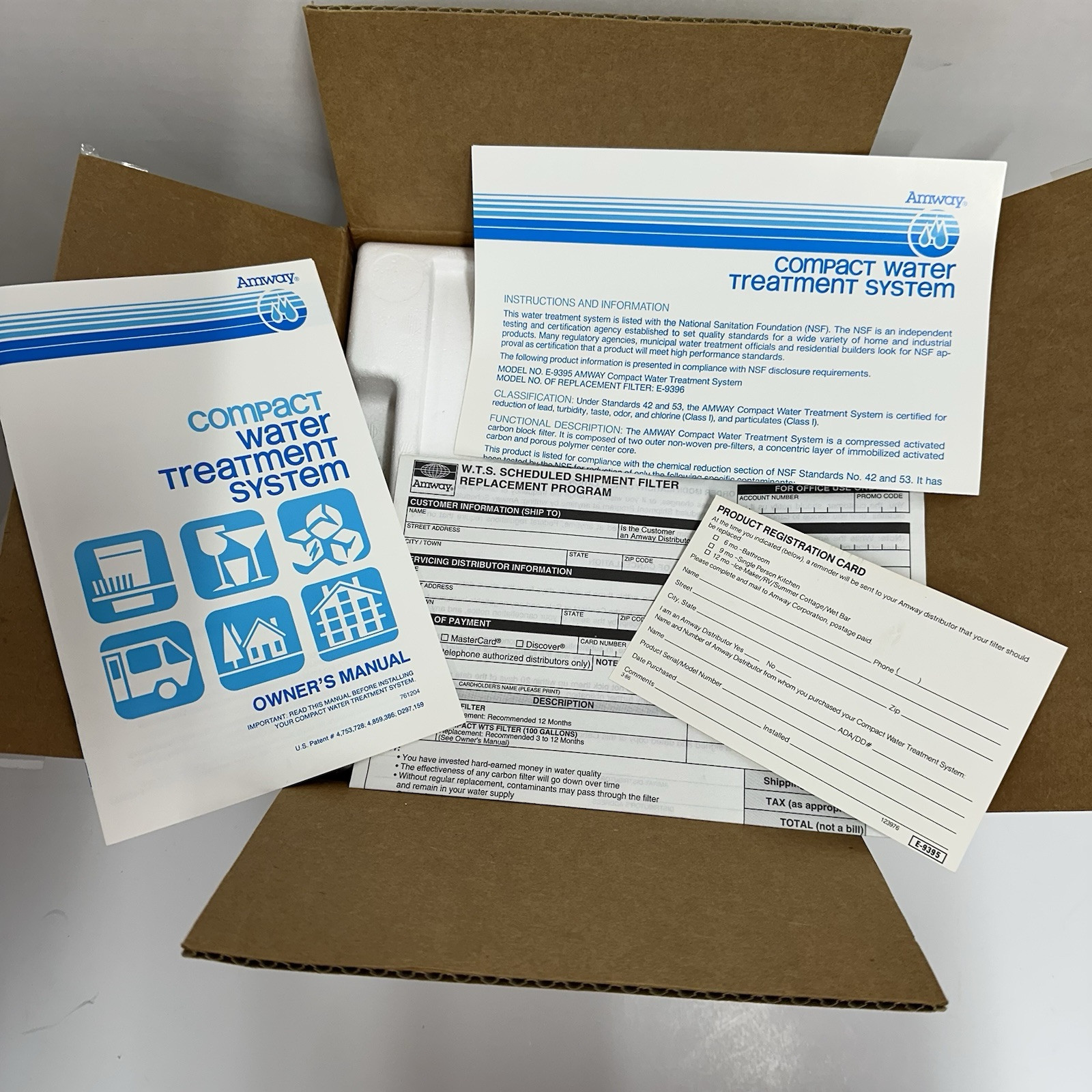 Amway E-9395 R2 Compact Water Treatment System with Sealed E-9396 Filter New