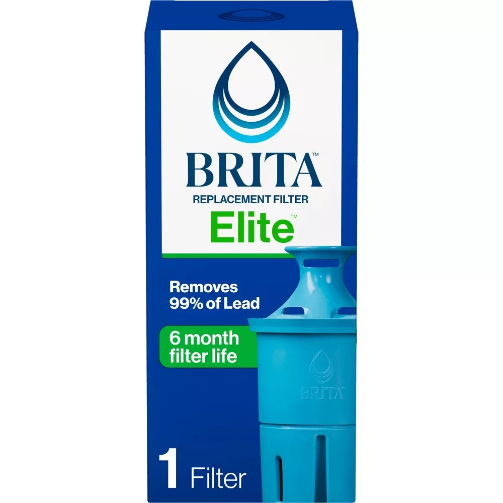 Brita Elite Replacement Water Filter for Pitchers and Dispensers: Reduces Odors,