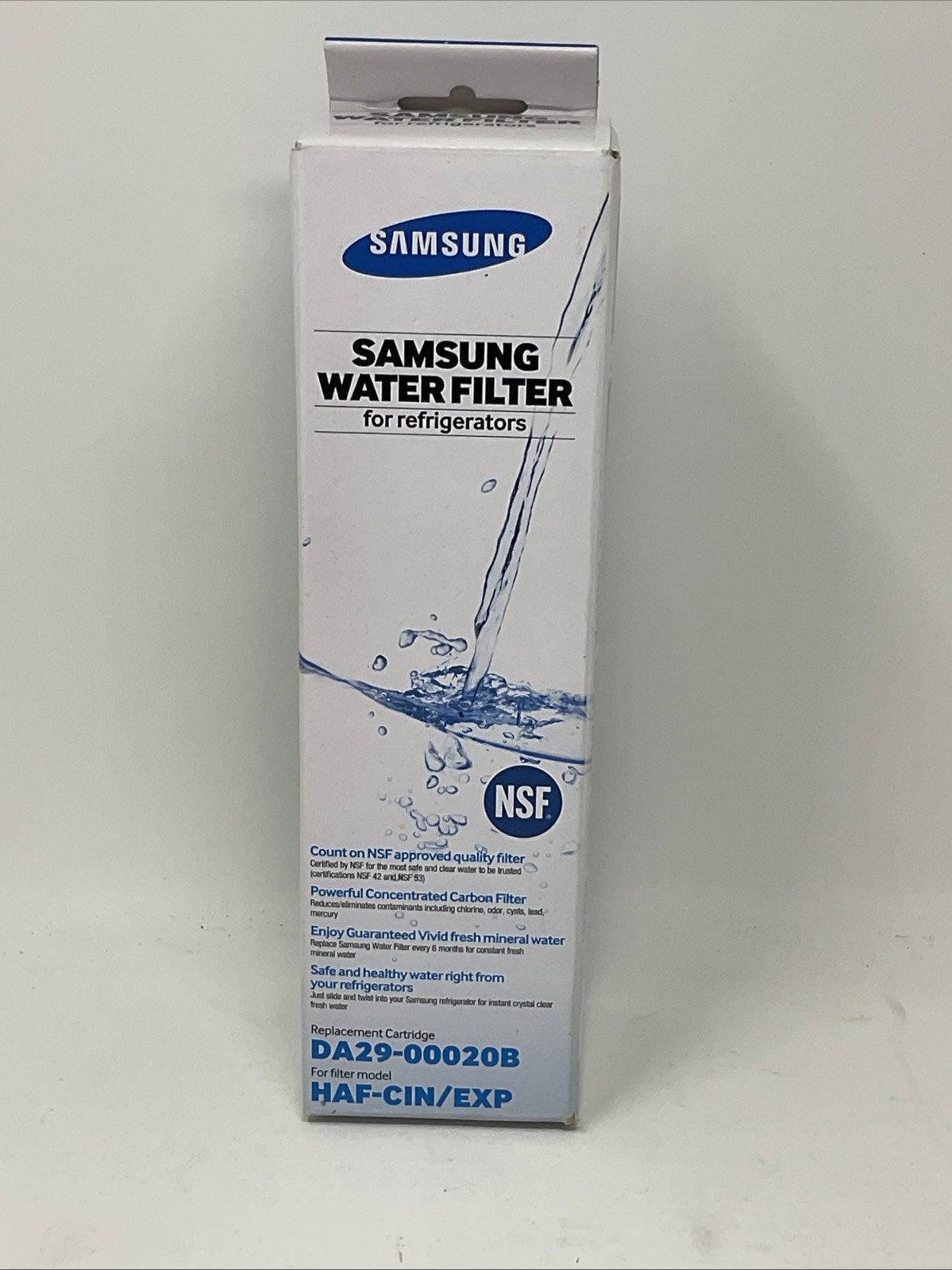 SAMSUNG Genuine Filter for Refrigerator Water and Ice, Carbon Block Filtration