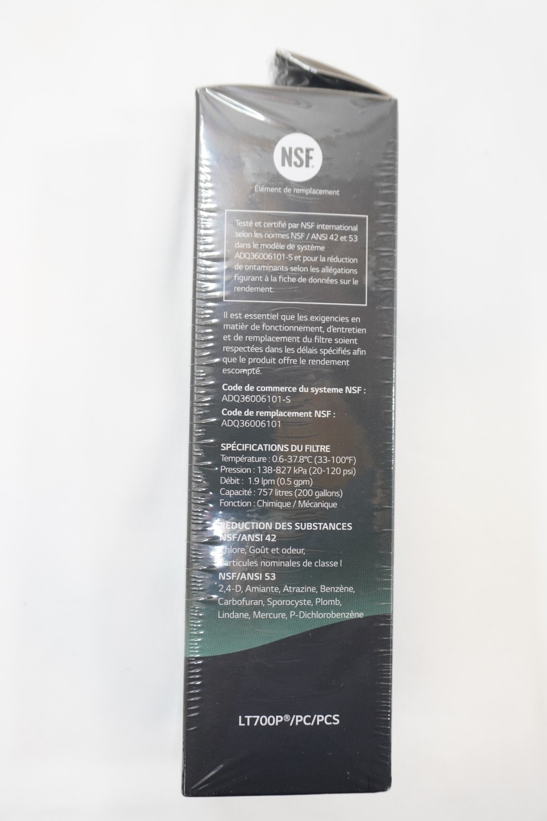 LG WATER FILTER REPLACEMENT CARTRIDGE LT700P/PC/PCS – NEW SEALED **