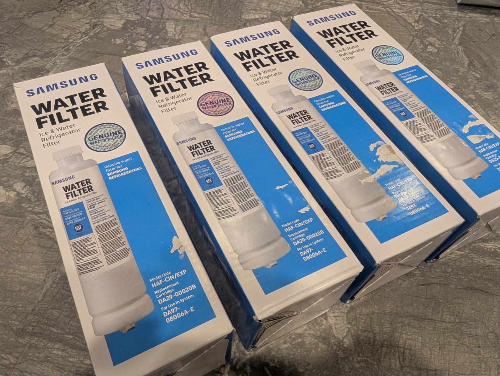 Genuine Samsung Refrigerator Water Filter HAF-CIN/EXP DA29-00020B- Lot Of 4 NEW