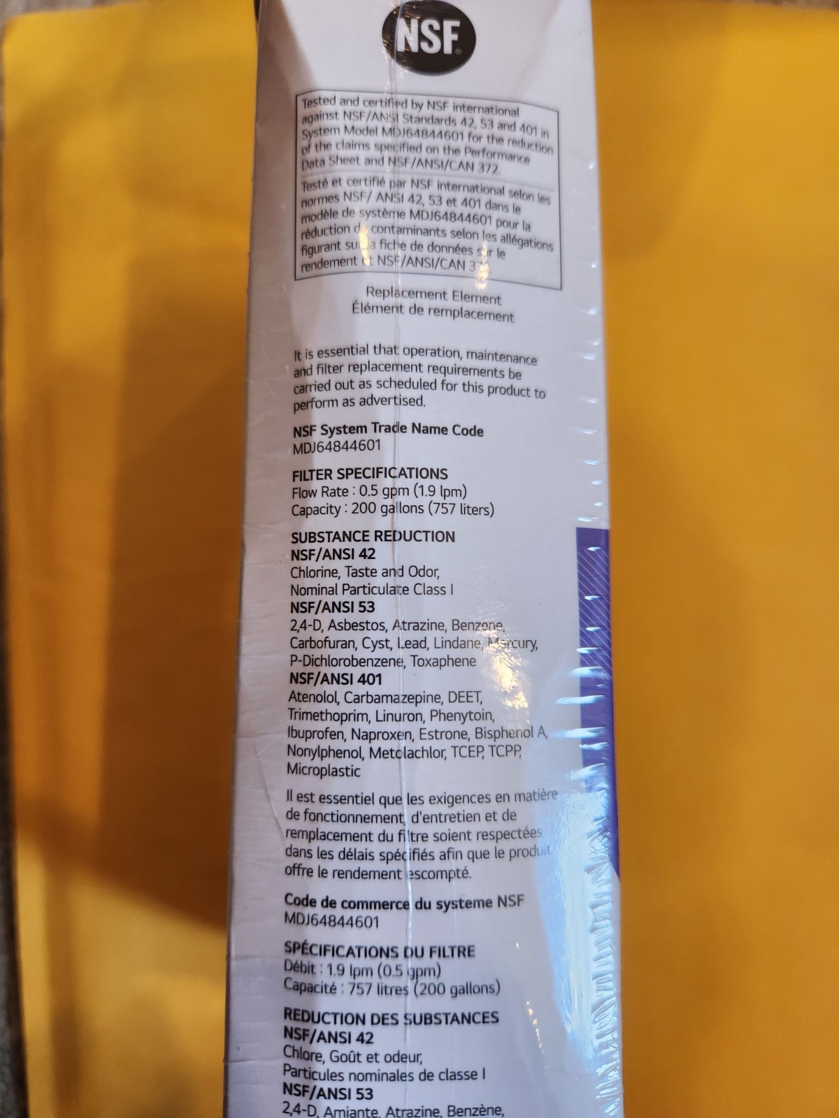 4 pack Genuine LG LT1000P2 Refrigerator Water Filter ADQ747935 **NEW SEALED**