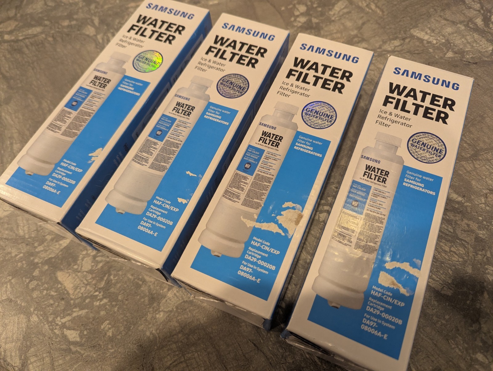 Genuine Samsung Refrigerator Water Filter HAF-CIN/EXP DA29-00020B- Lot Of 4 NEW