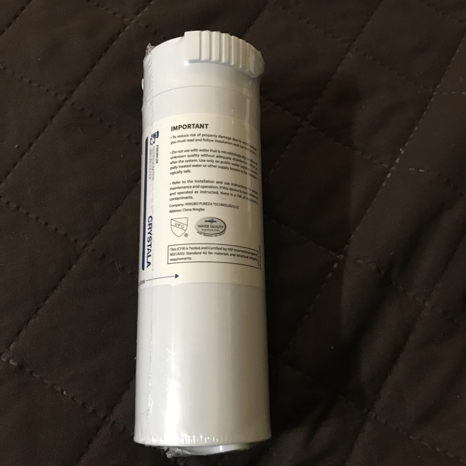 Crystala CF9 Premium Refrigerator Water Filter For French Door And Side By Side