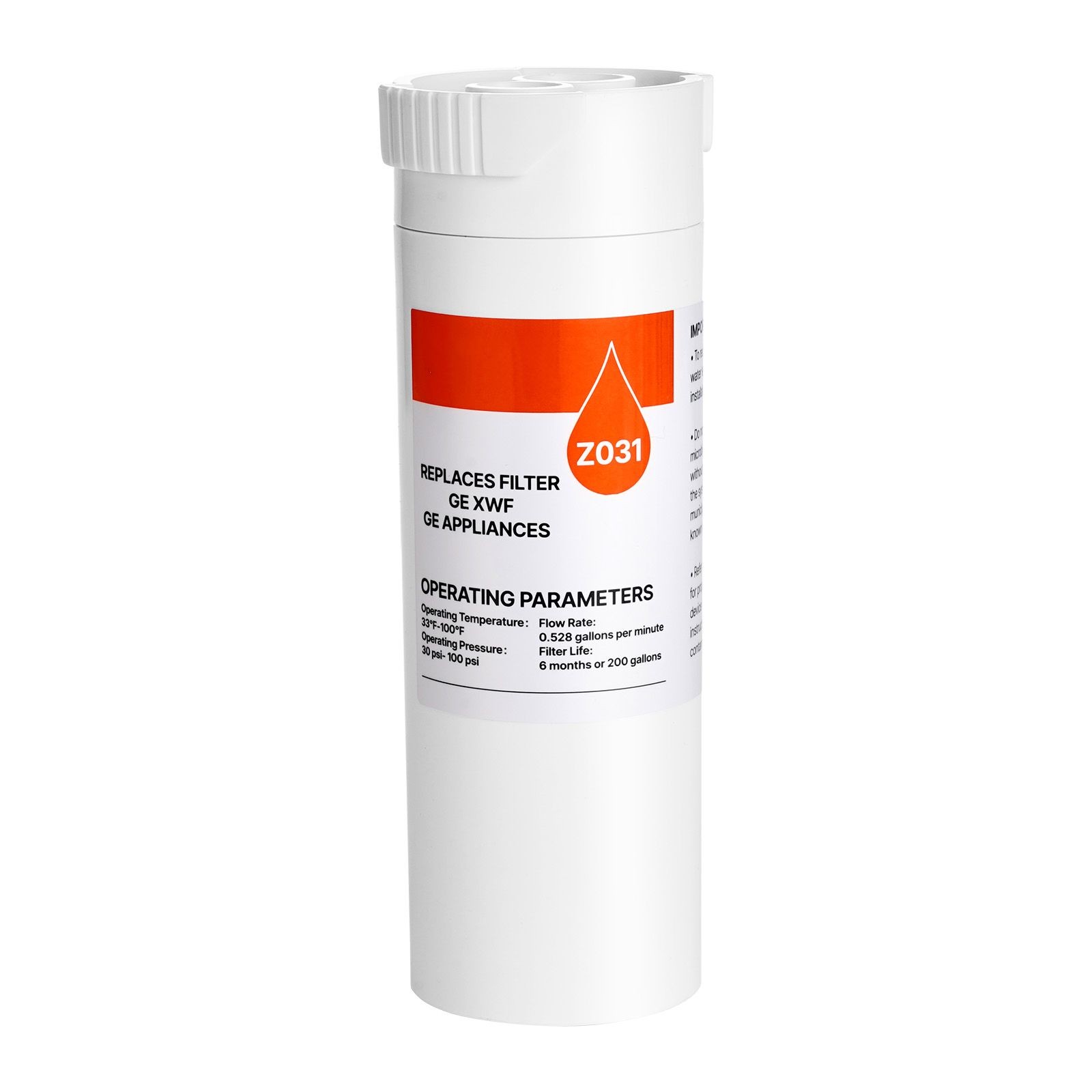 Carbon Block Fridge Water Filter, 6 Months 200 Gal