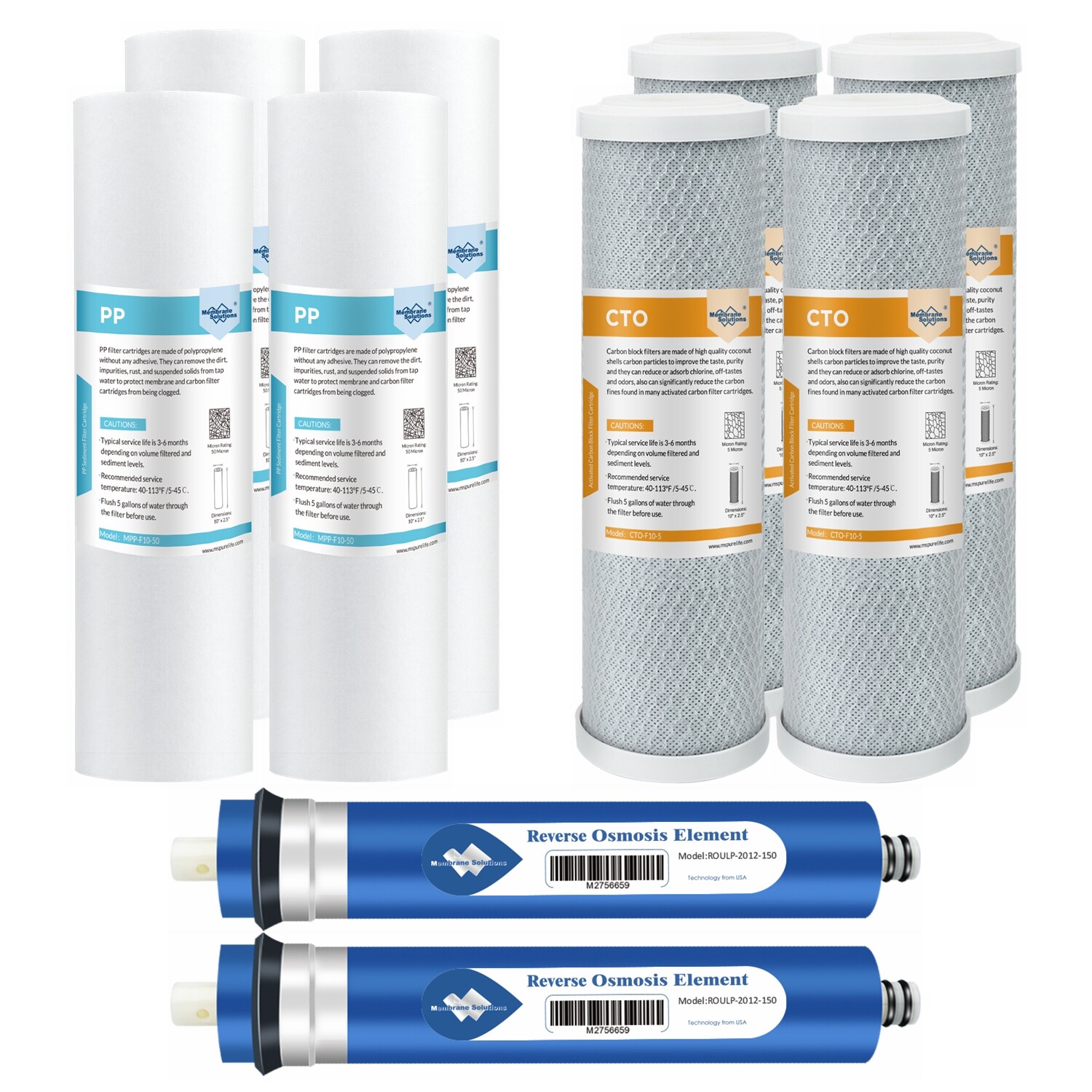 2-Year Combo Pack Reverse Osmosis RO Water Filter for Hydro-Logic Stealth-RO300