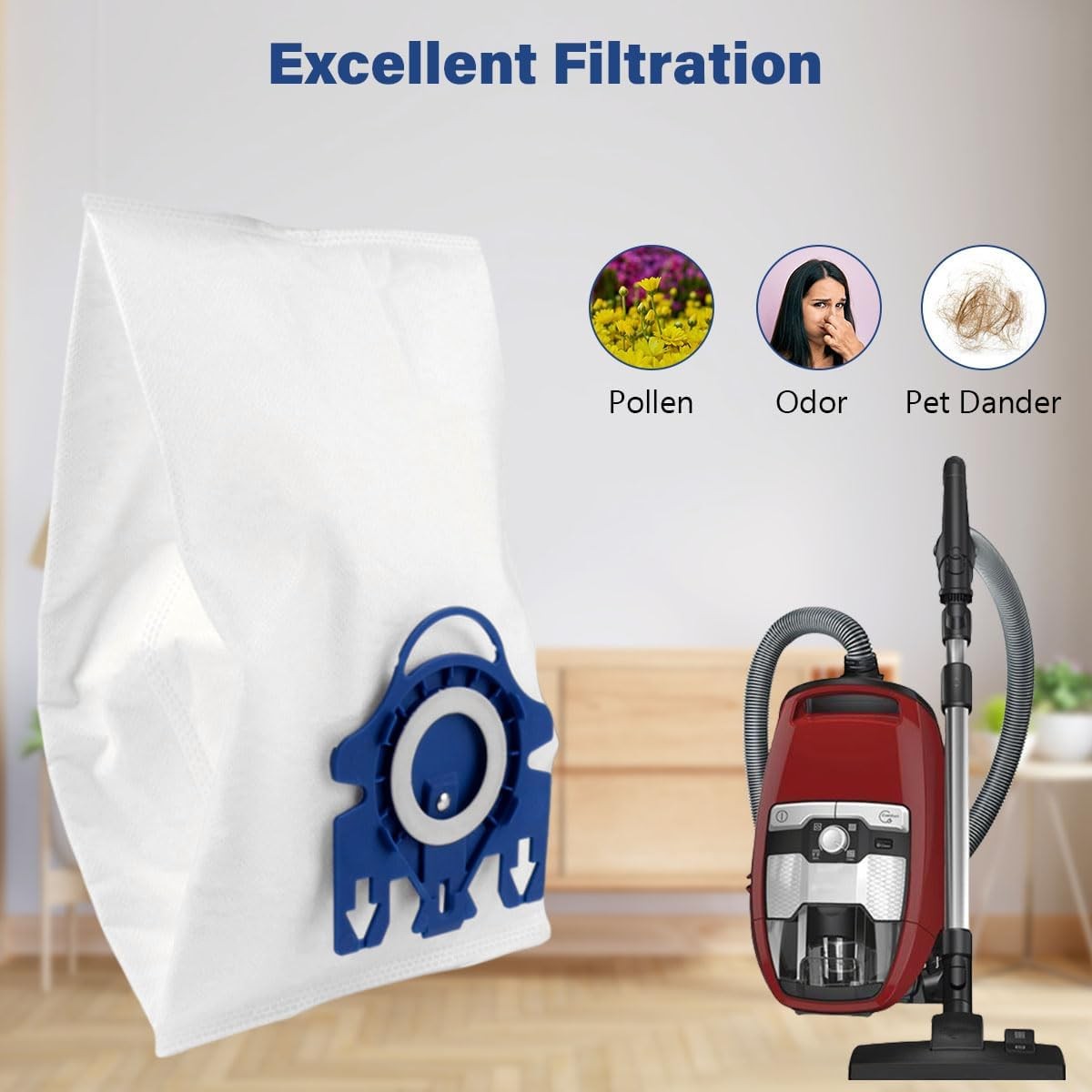4 Packs Filters for AirClean SF HA 50 Compatible with S4 S5 S6 S8 S8000 S8999
